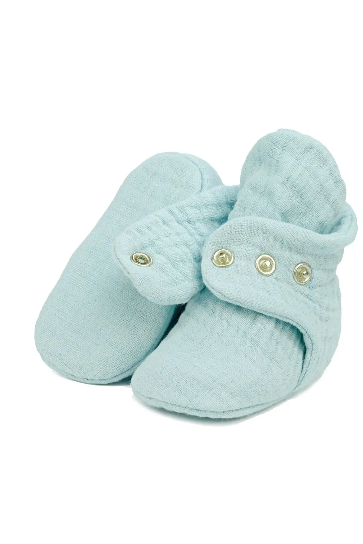 Organik Pamuk Müslin Bebek Patiği, Yenidoğan Pandufu,mint Yeşili