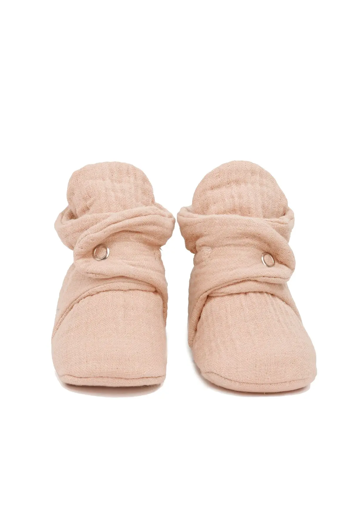 Organik Pamuk Müslin Bebek Patiği, Yenidoğan Pandufu, Krem,Pembe,Bej 3'lü Paket