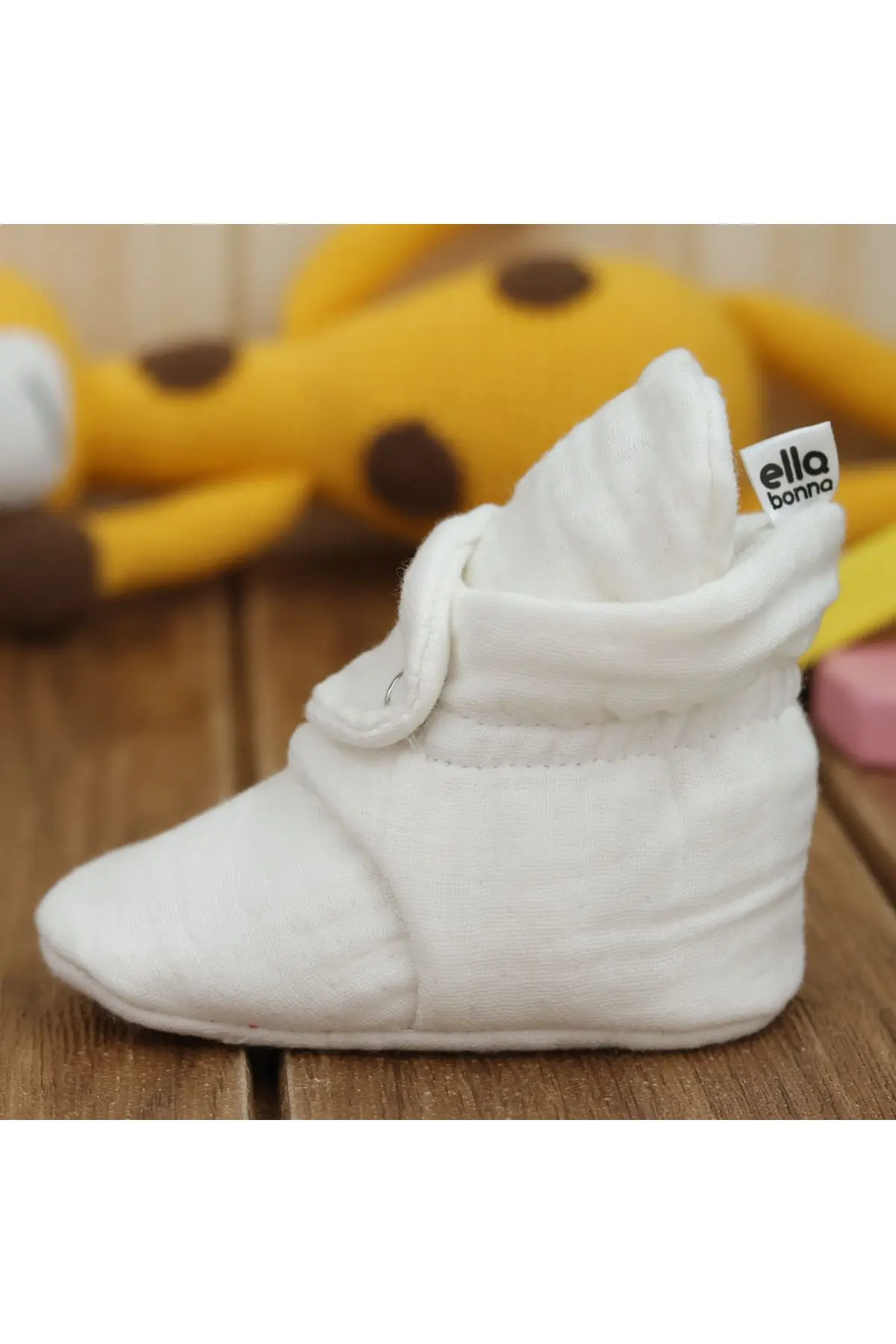 Organik Pamuk Müslin Bebek Patiği, Yenidoğan Pandufu, Krem,Bej 2'li Paket