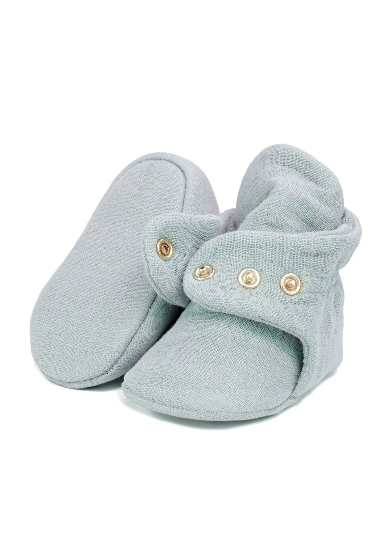 Organik Pamuk Müslin Bebek Patiği, Yenidoğan Pandufu,gri