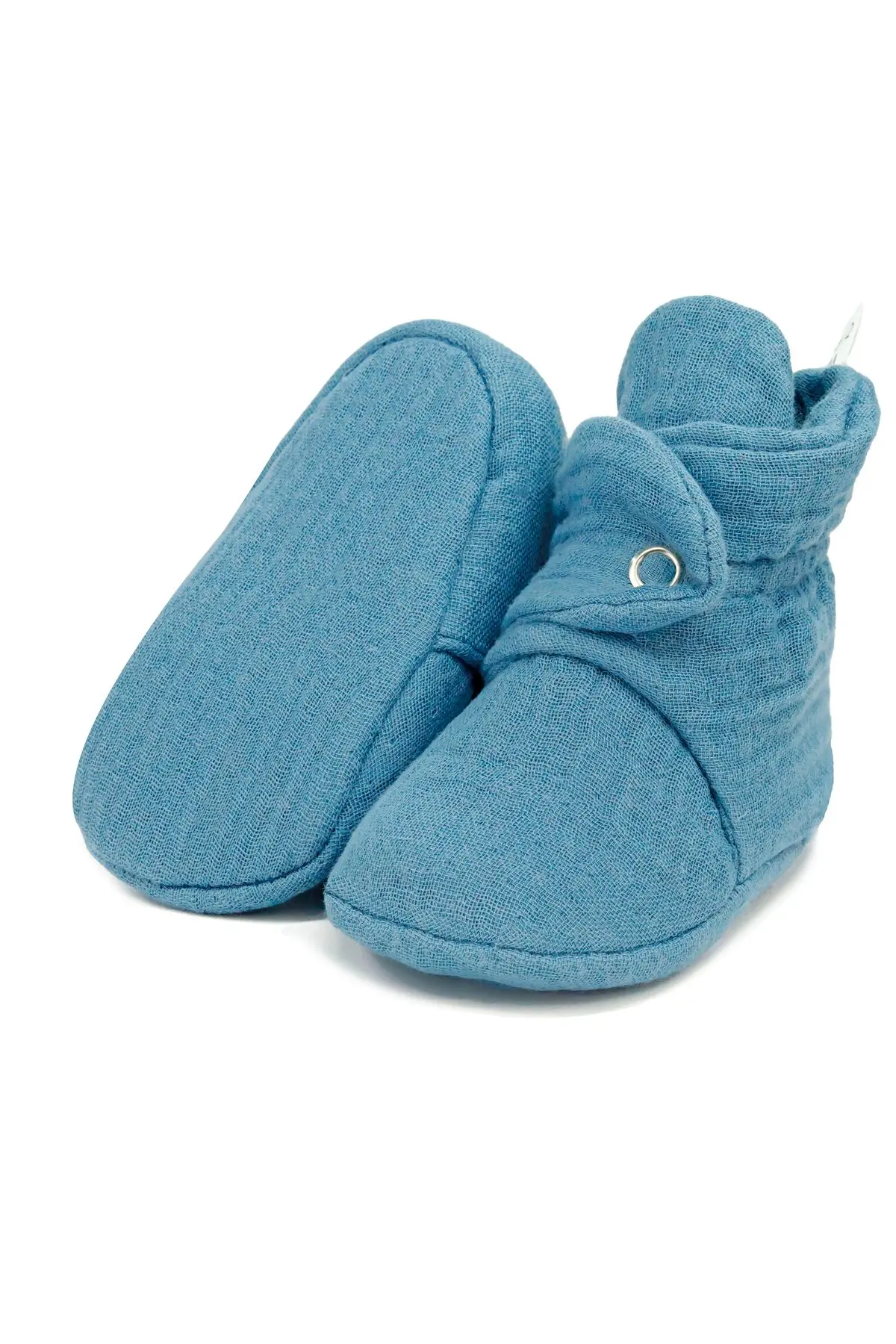 Ella Bonna Organik Pamuk Müslin Bebek Patiği, Yenidoğan Pandufu Koyu Mavi