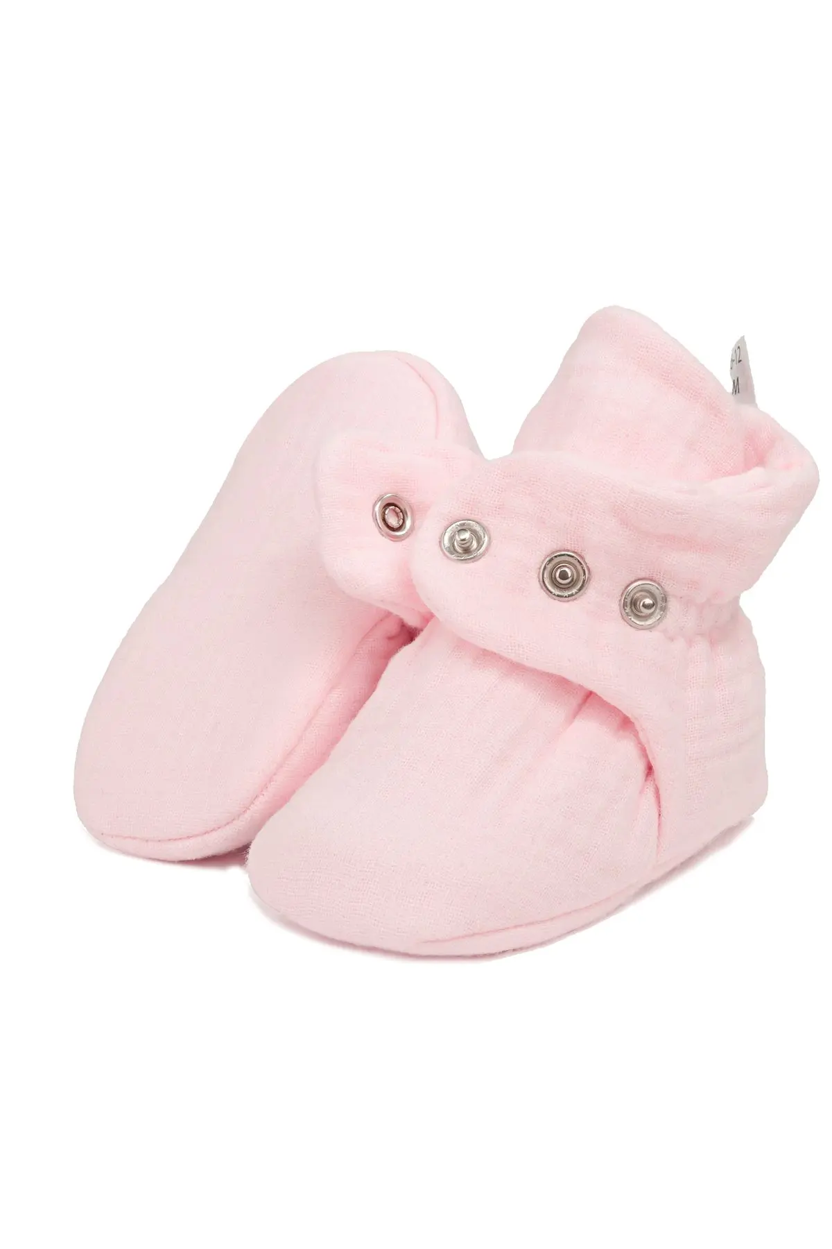 Organik Pamuk Müslin Bebek Patiği, Yenidoğan Pandufu, Pembe, Mavi  2'li Paket