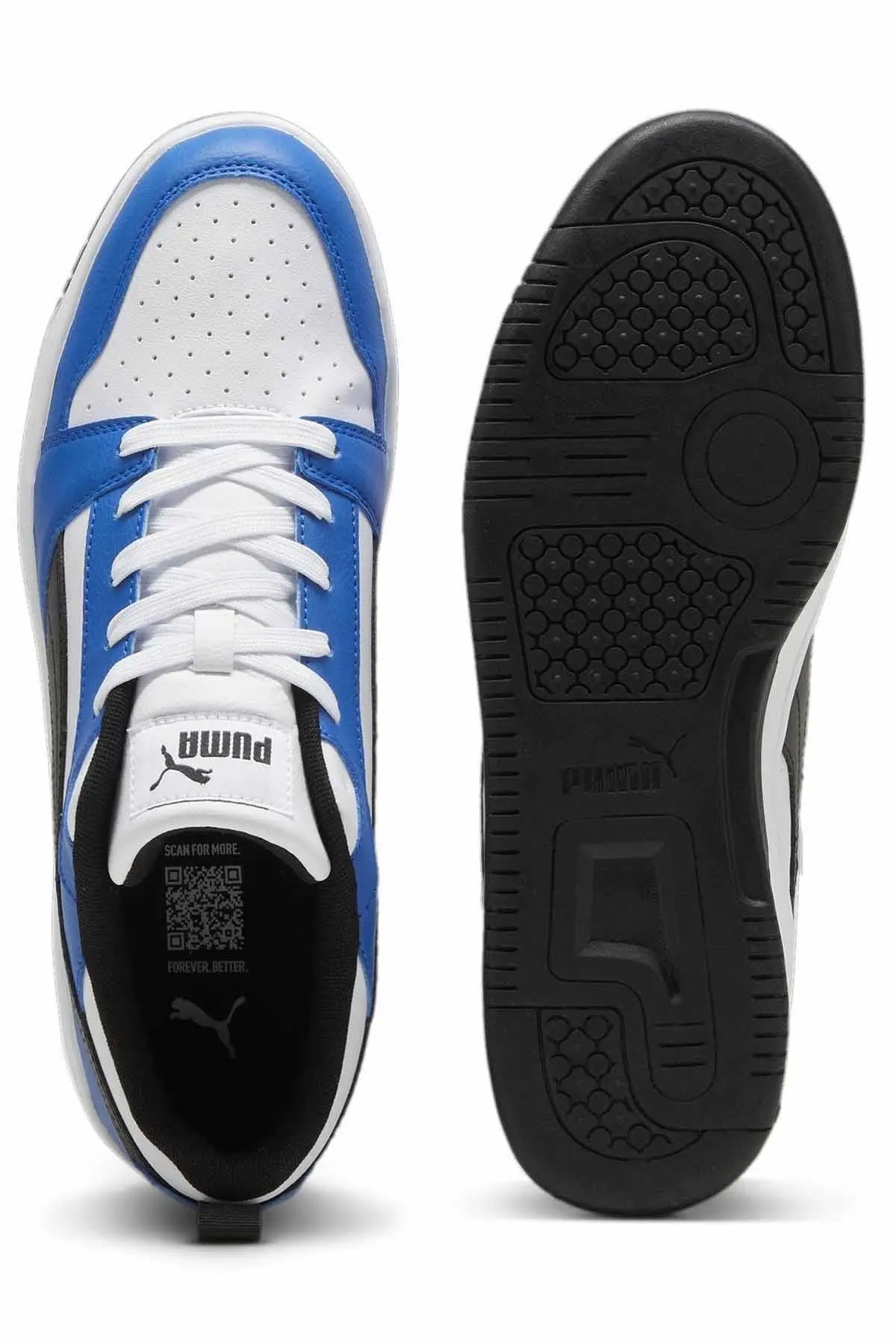 Rebound V6 Low Unisex Sneaker Ayakkabı 392328-16 Beyaz-Mavi