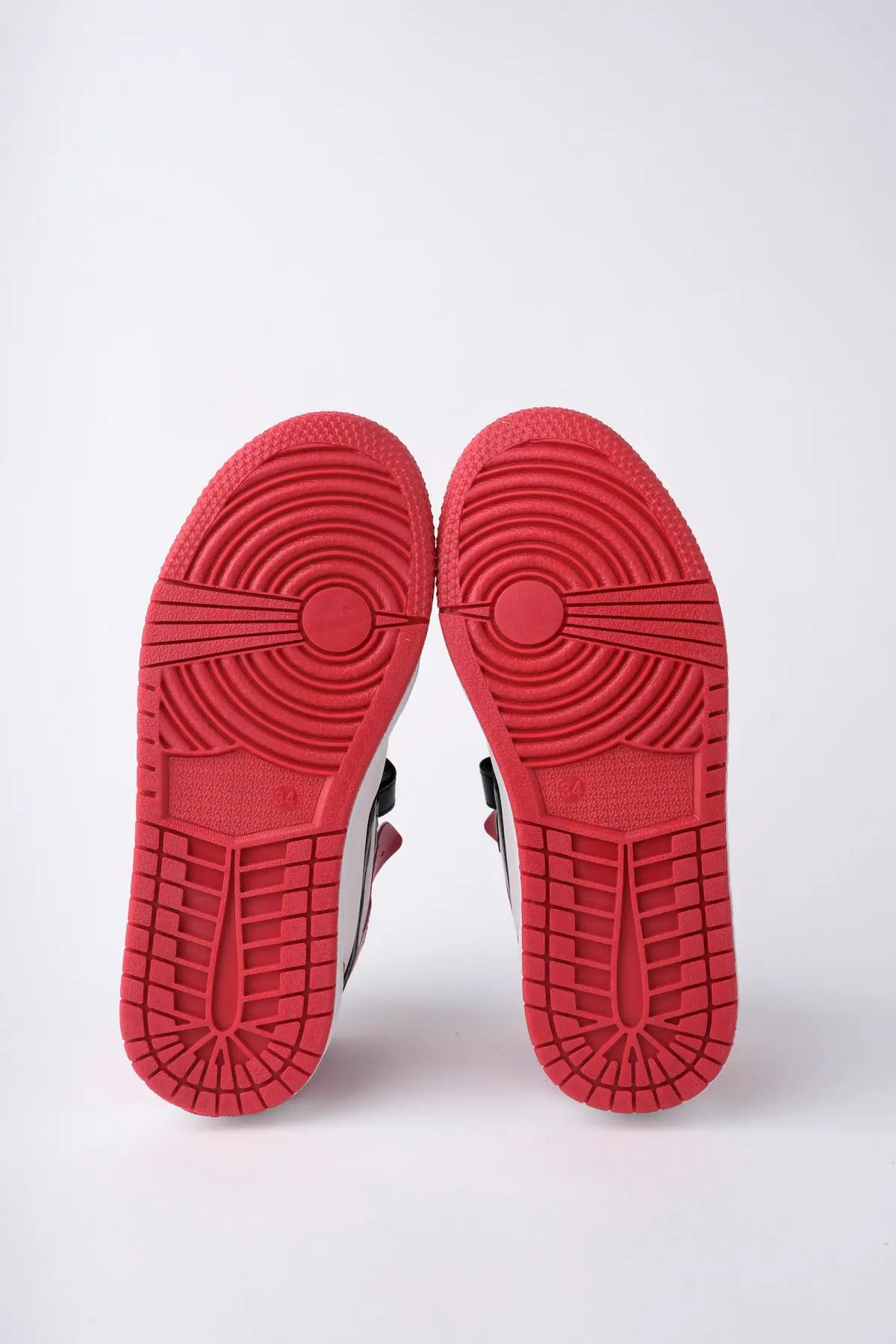 Uzun Bilekli Unisex Beyaz Kırmızı Çocuk Spor Sneaker Ayakkabı
