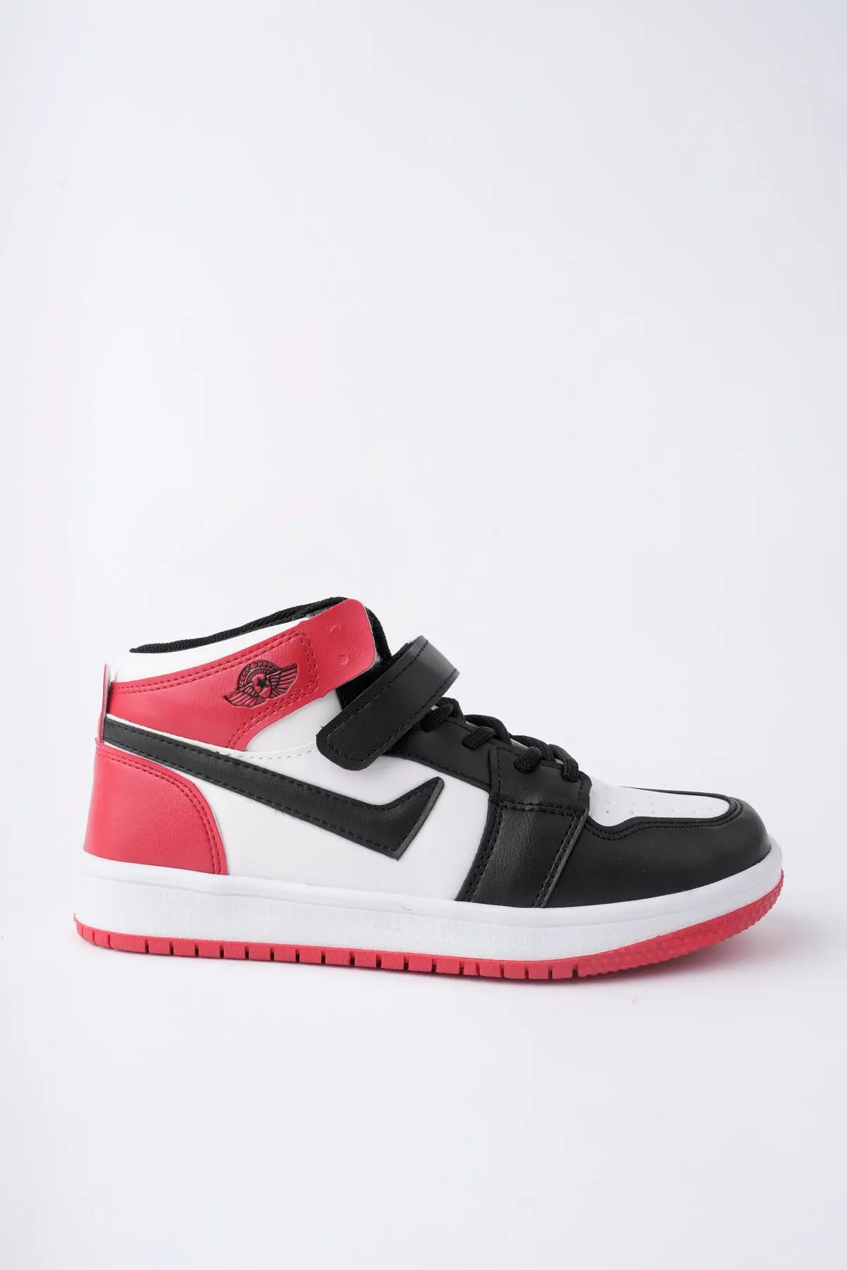 Uzun Bilekli Unisex Beyaz Kırmızı Çocuk Spor Sneaker Ayakkabı