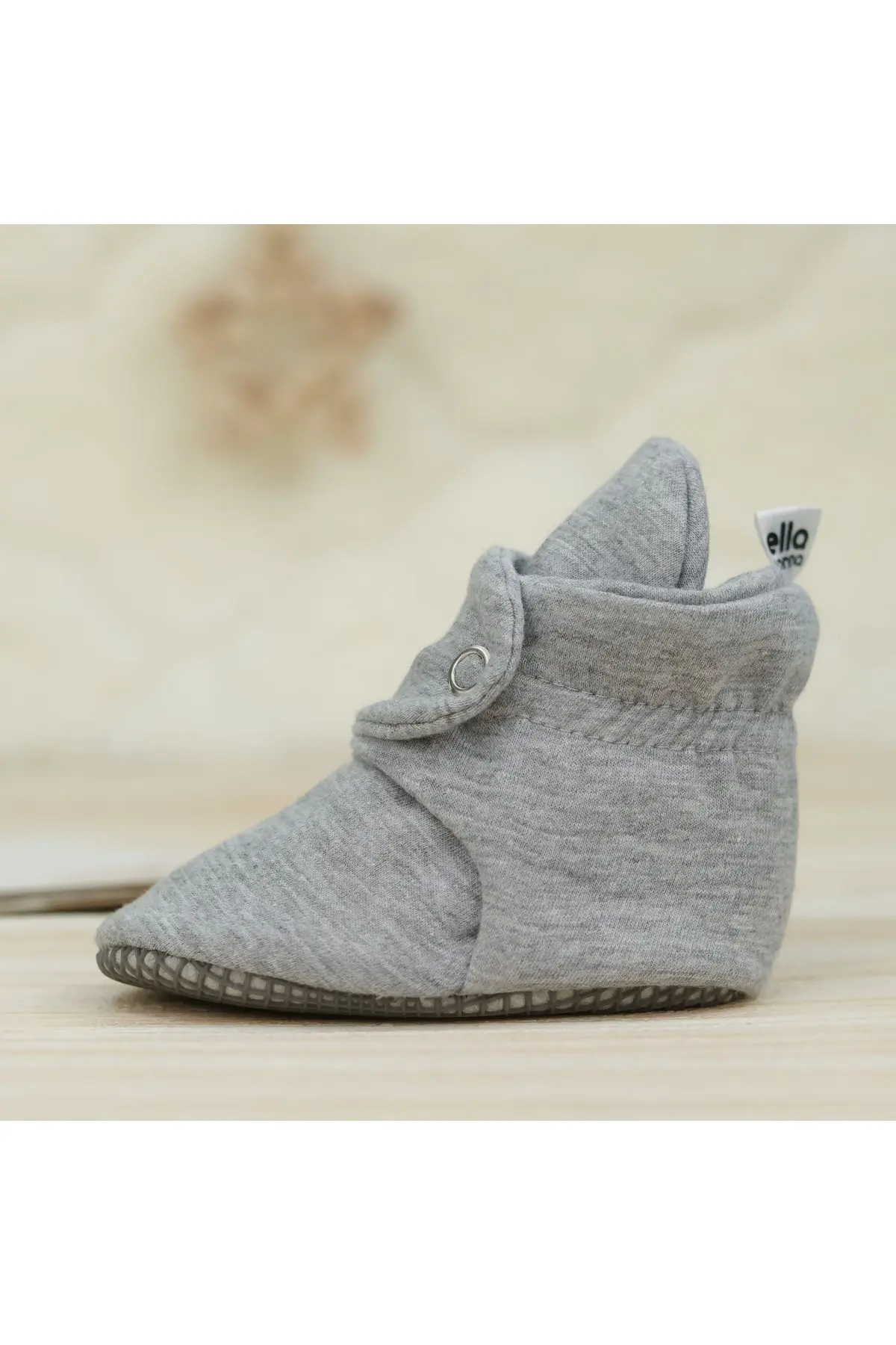 Organik Pamuk Bebek Patiği, Kaydırmaz Taban, Pamuklu Yenidoğan Pandufu Ev Kreş Ayakkabı