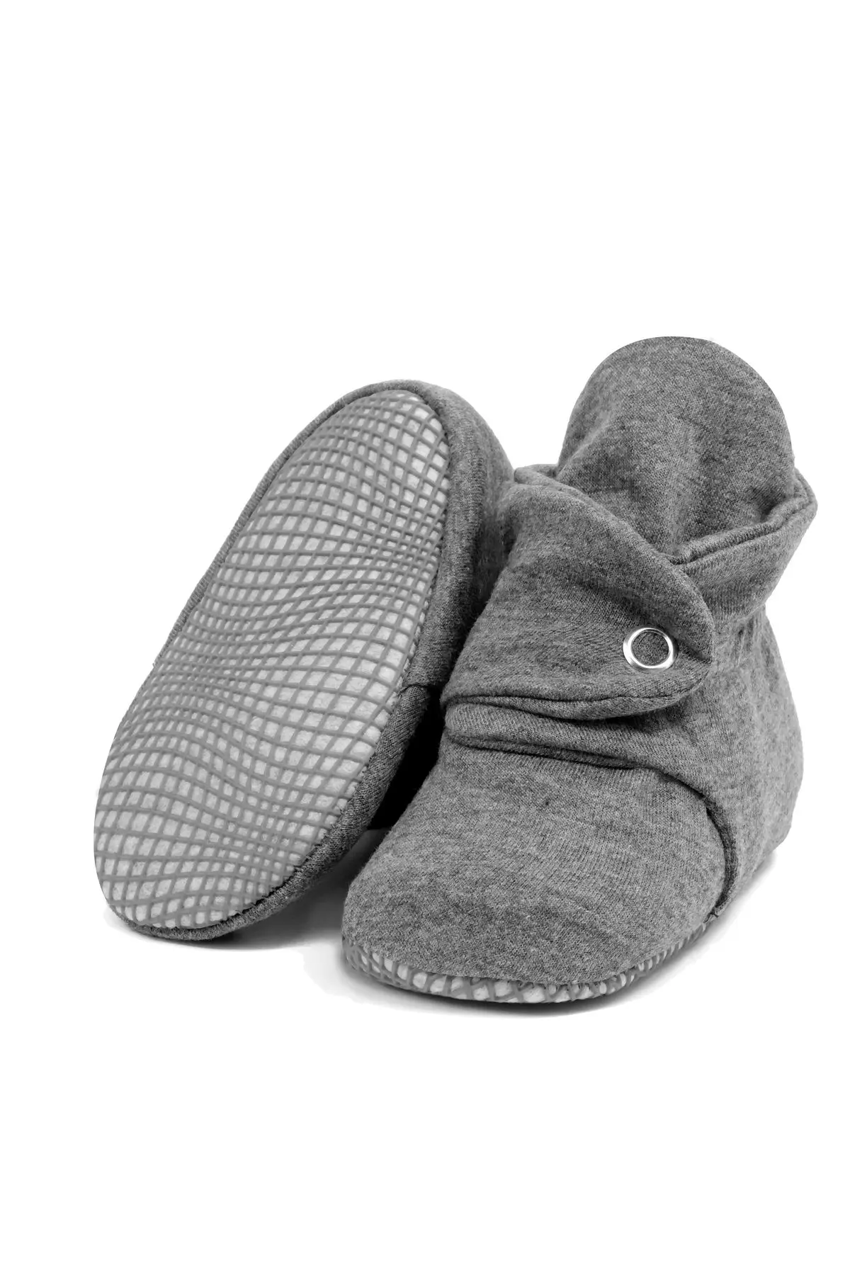 Ella Bonna Organik Pamuk Bebek Patiği, Kaydırmaz Taban, Pamuklu Yenidoğan Pandufu Ev Kreş Ayakkabı