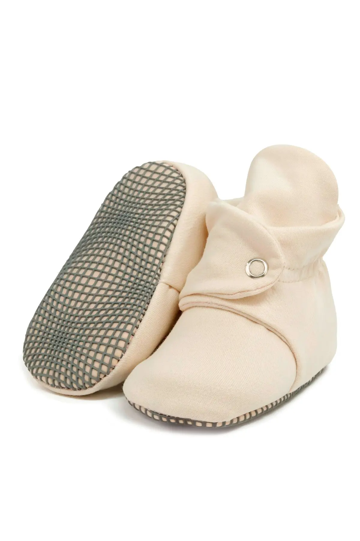 Ella Bonna Organik Pamuk Bebek Patiği, Kaydırmaz Taban, Pamuklu Yenidoğan Pandufu Ev Kreş Ayakkabı