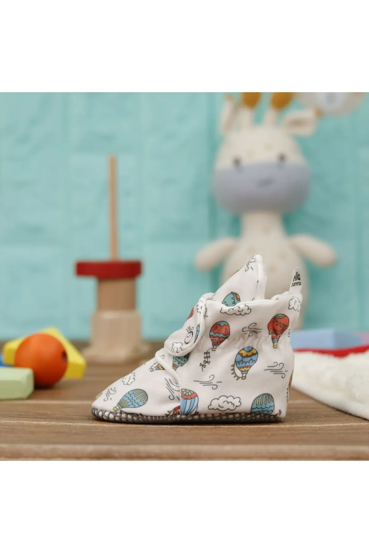 Organik Pamuk Bebek Patiği, Kaydırmaz Taban, Pamuklu Yenidoğan Pandufu Kapadokya