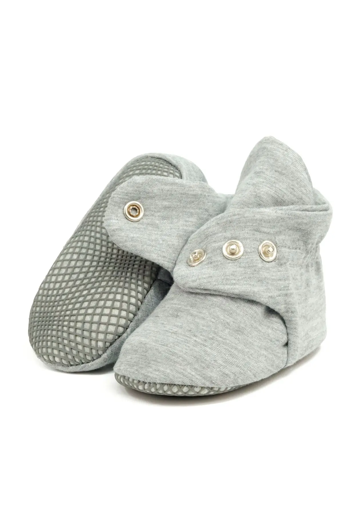 Organik Pamuk Bebek Patiği, Kaydırmaz Taban, Pamuklu Yenidoğan Pandufu Ev Kreş Ayakkabı