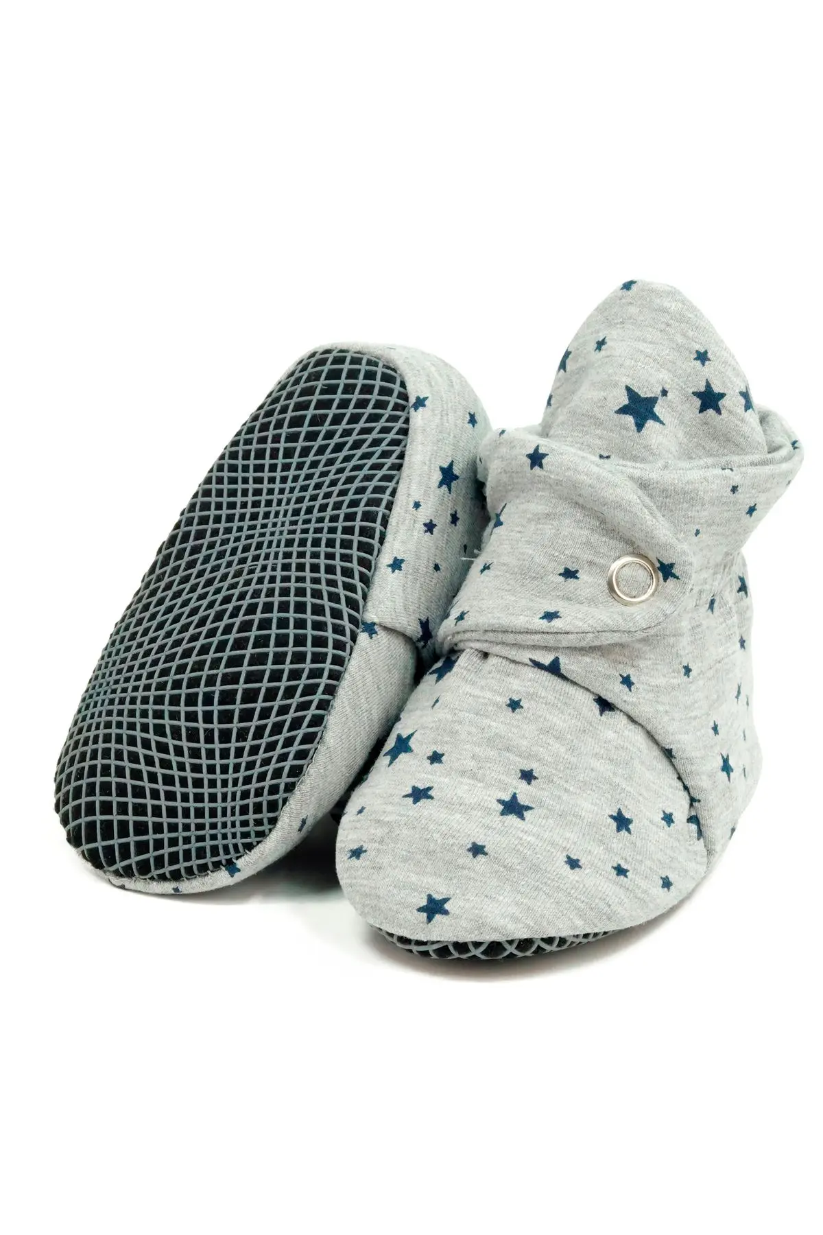 Ella Bonna Organik Pamuk Bebek Patiği, Kaydırmaz Taban, Pamuklu Yenidoğan Pandufu Ev Kreş Ayakkabı