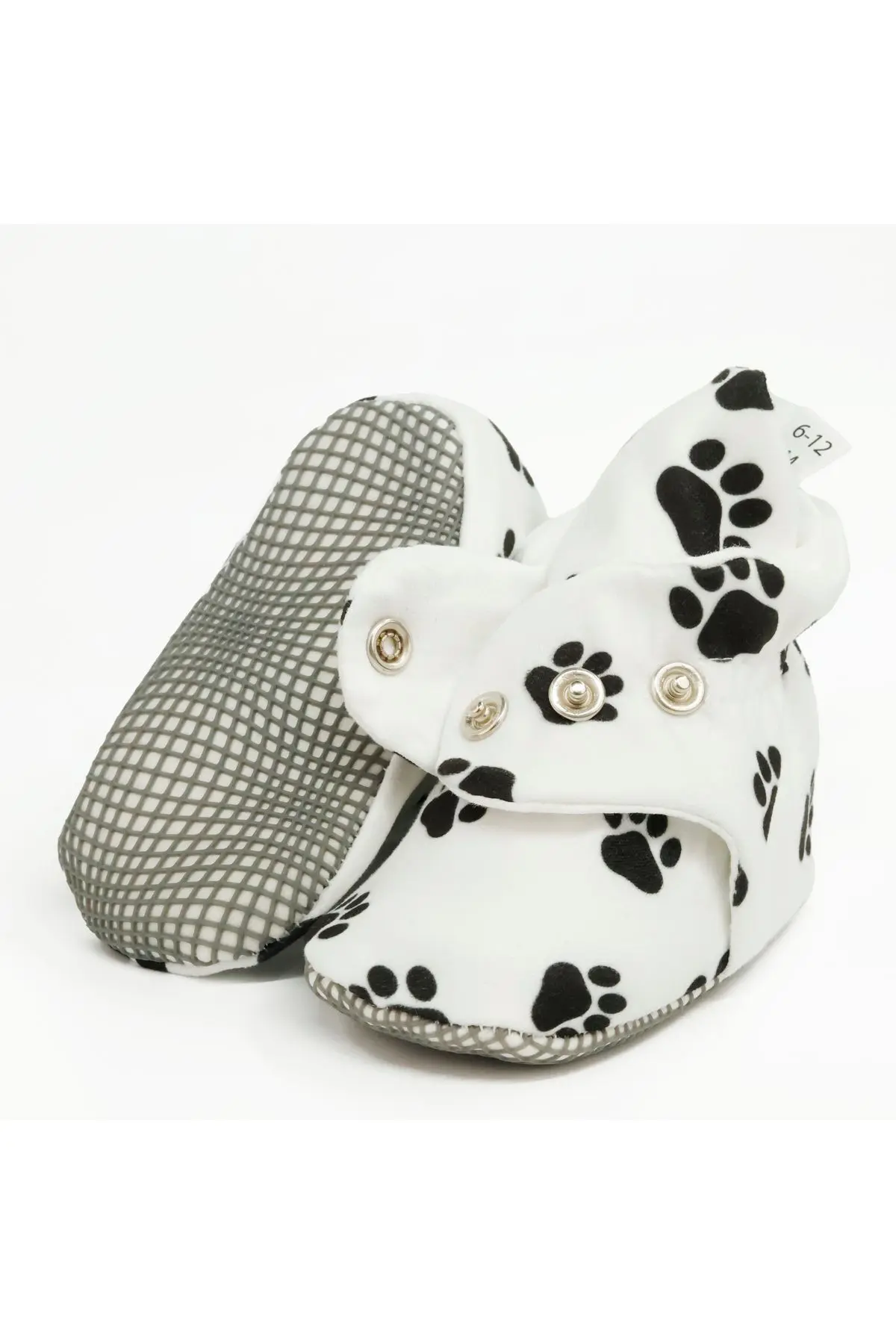 Organik Pamuk Bebek Patiği, Kaydırmaz Taban, Pamuklu Yenidoğan Pandufu Ev Kreş Ayakkabısı