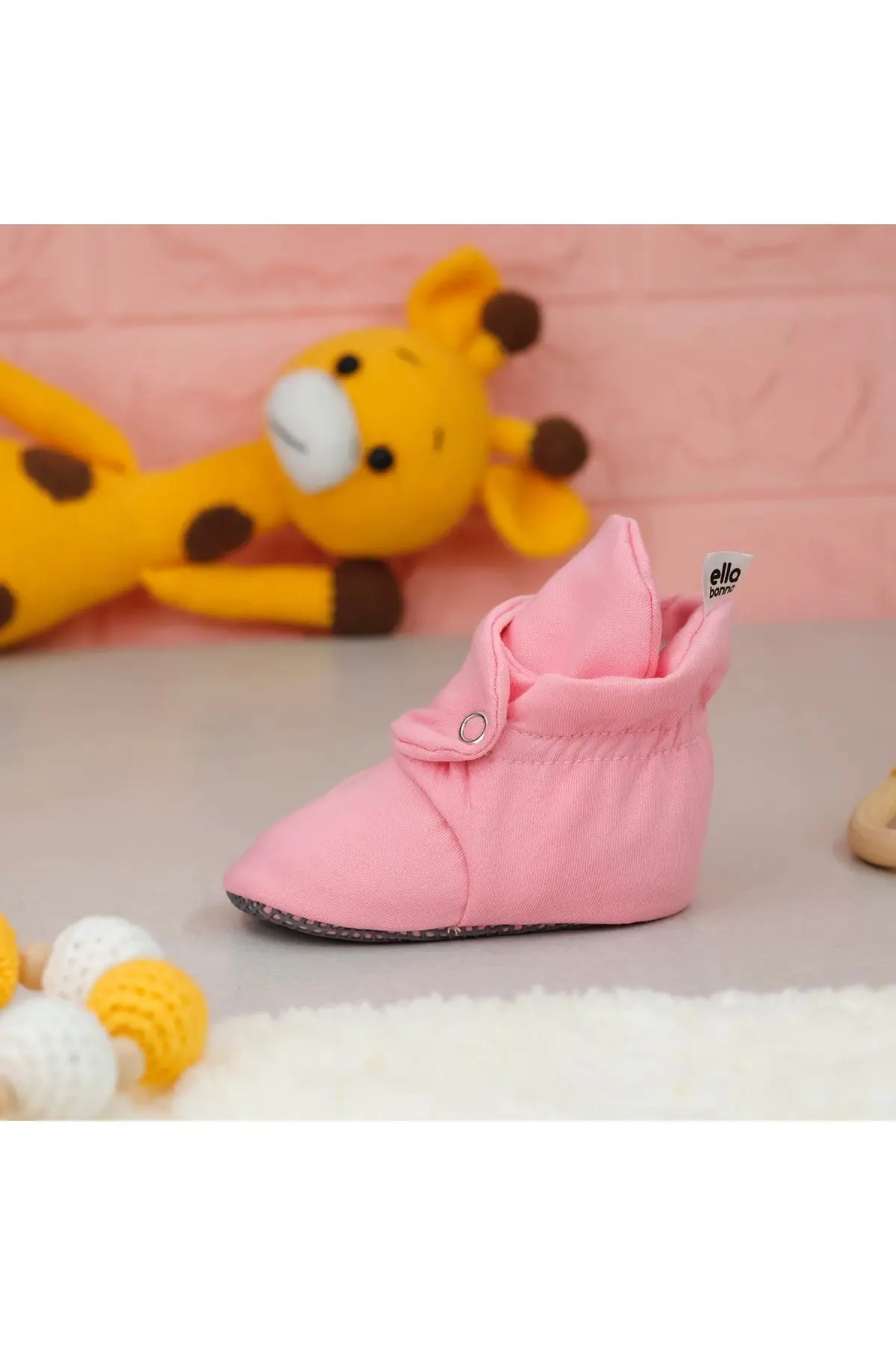 Organik Pamuk Bebek Patiği, Kaydırmaz Taban, Pamuklu Yenidoğan Pandufuev Kreş Ayakkabı