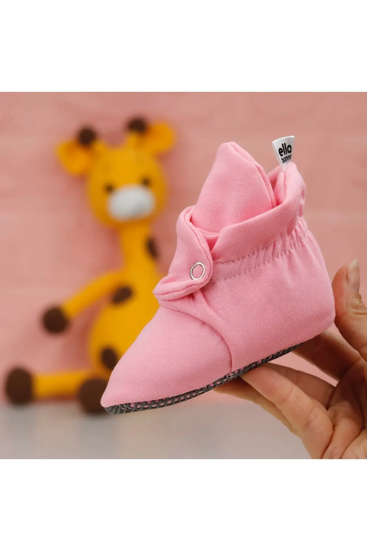 Organik Pamuk Bebek Patiği, Kaydırmaz Taban, Pamuklu Yenidoğan Pandufuev Kreş Ayakkabı