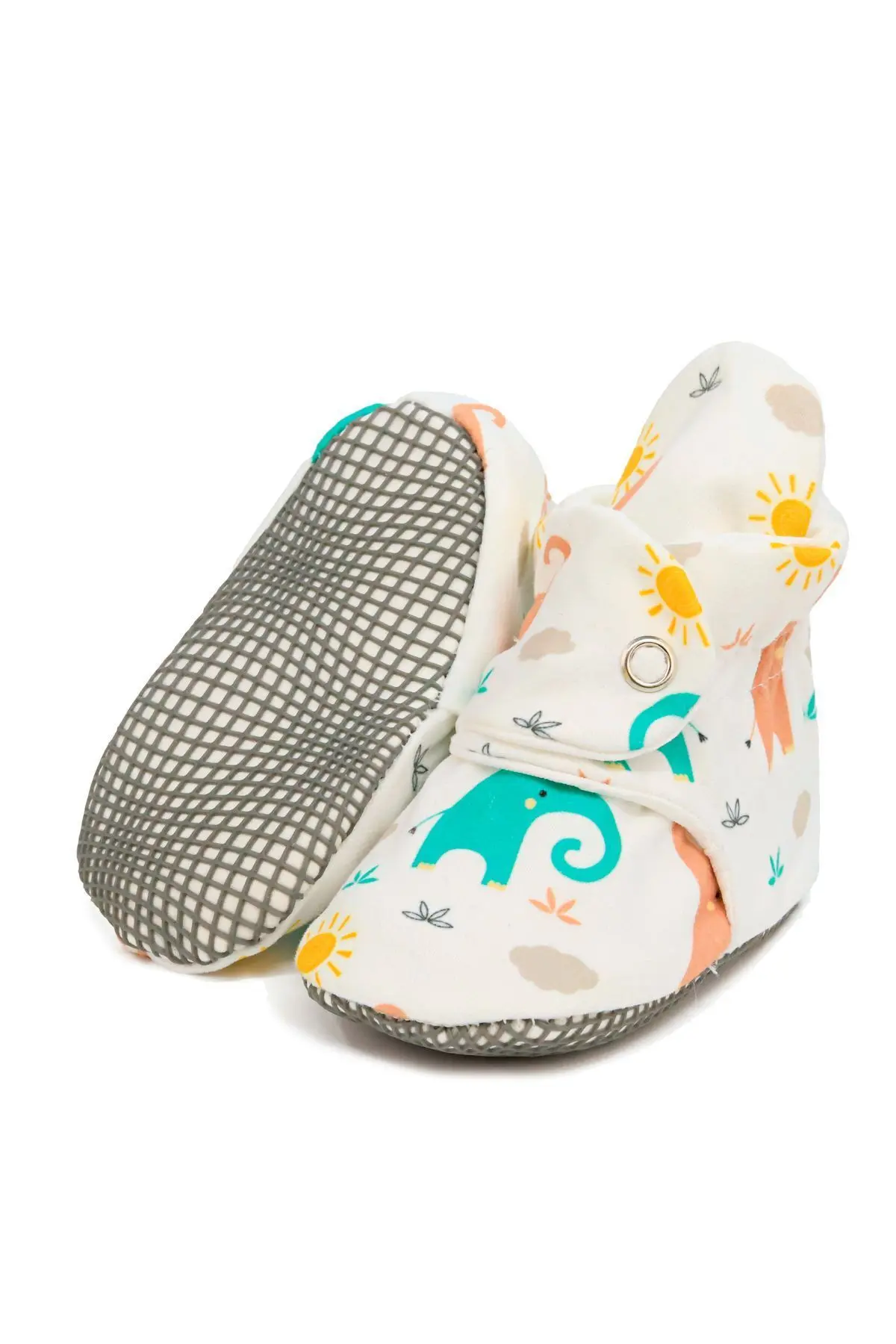 Ella Bonna Pamuk Bebek Patiği Kaydırmaz Taban Yenidoğan Pandufu Ev Kreş Ayakkabısı