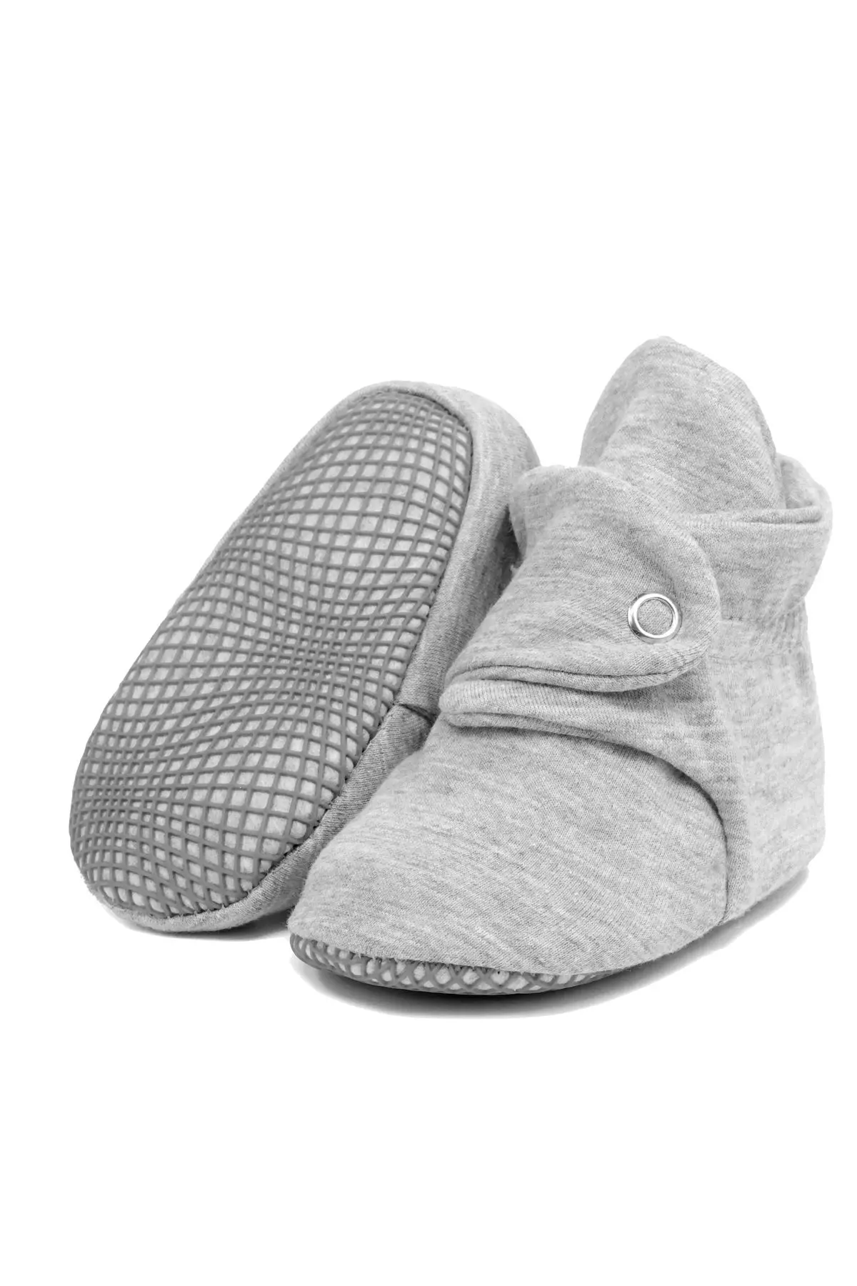 Ella Bonna Organik Pamuk Bebek Patiği, Kaydırmaz Taban, Pamuklu Yenidoğan Pandufu Ev Kreş Ayakkabı