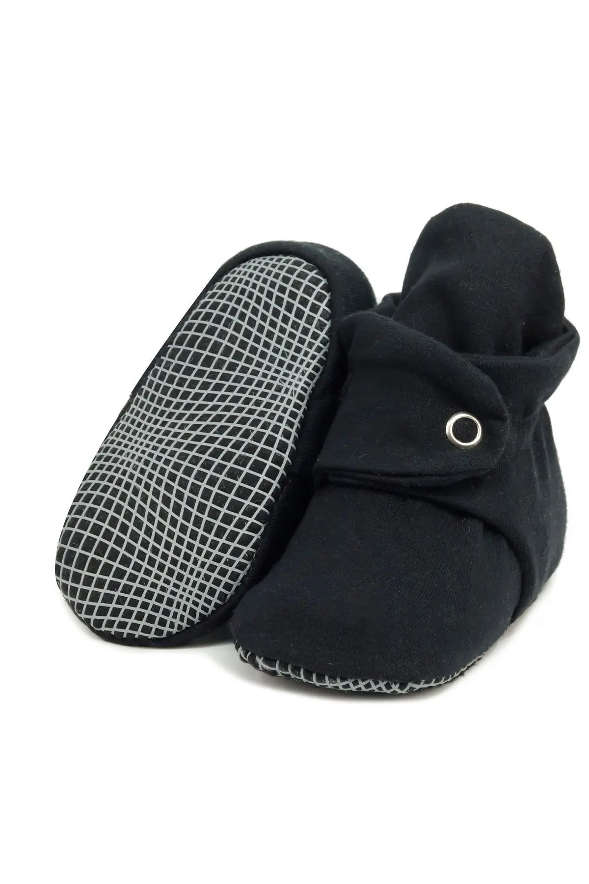 Ella Bonna Organik Pamuk Bebek Patiği, Kaydırmaz Taban, Pamuklu Yenidoğan Pandufu Ev Kreş Ayakkabı