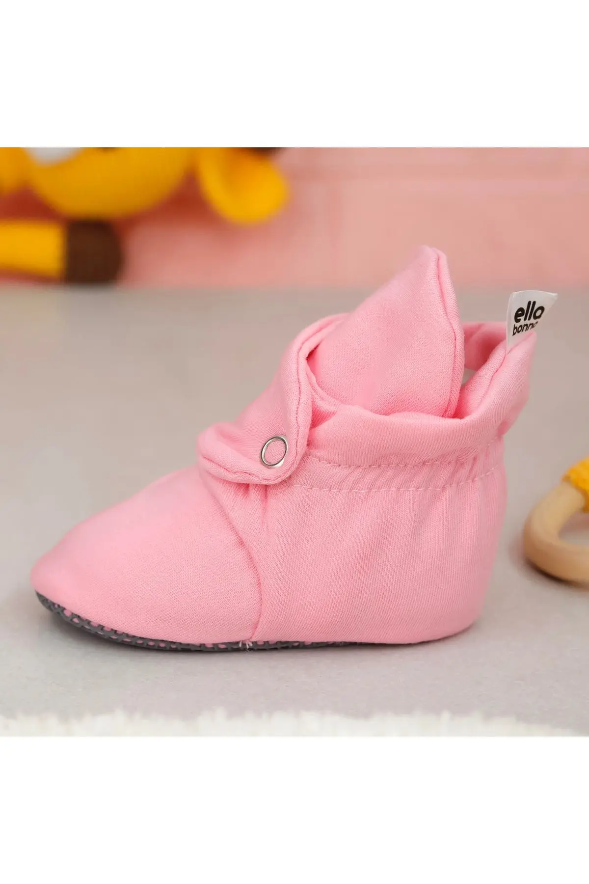 Organik Pamuk Bebek Patiği, Kaydırmaz Taban, Pamuklu Yenidoğan Pandufuev Kreş Ayakkabı