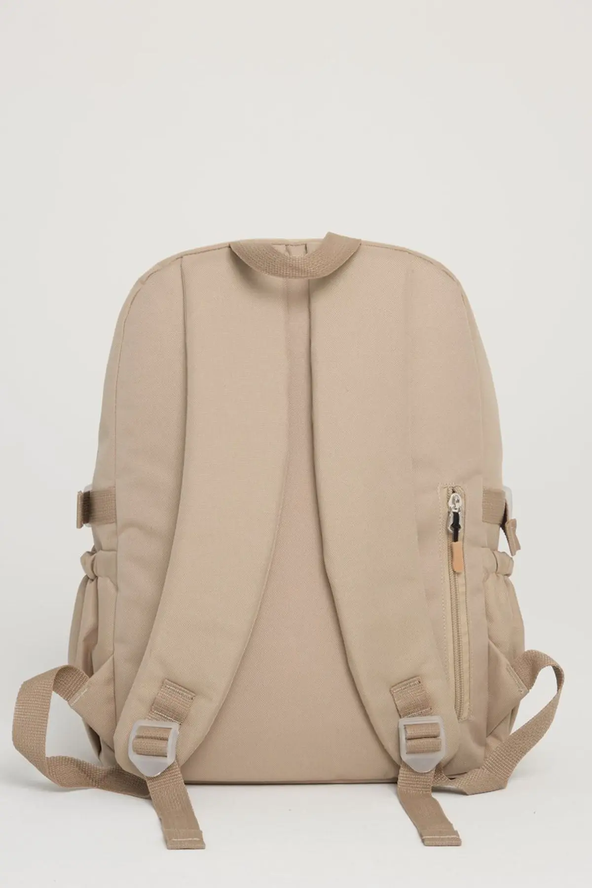 Kawaii Kore Tarzı Okul Çantası Aksesuarlı Kız Çocuk ve Erkek Çocuk Sırt Çantası BEJ