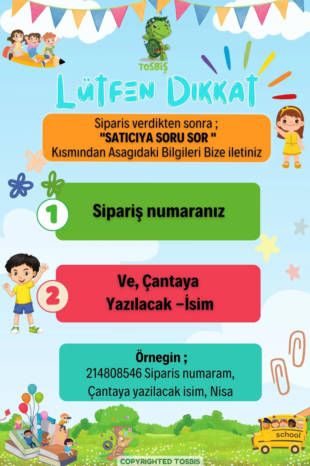 [ İSTEDİĞİNİZ İSMİ YAZIYORUZ ] Tavşan Kahverengi 0-8 Yaş Çocuk Sırt Çantası, Anaokulu-kreş Çantası