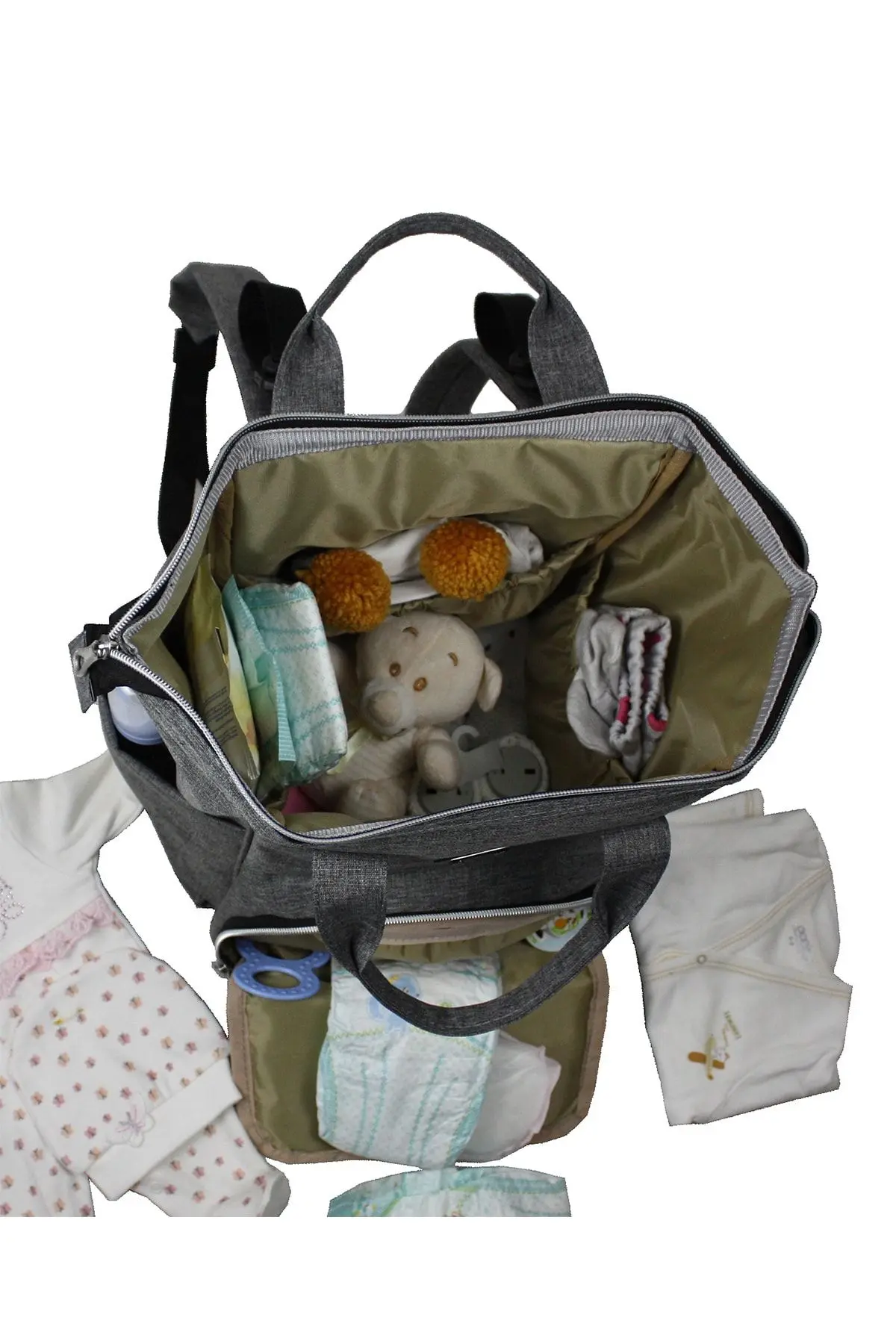 Paris Anne Bebek Çantası Gri