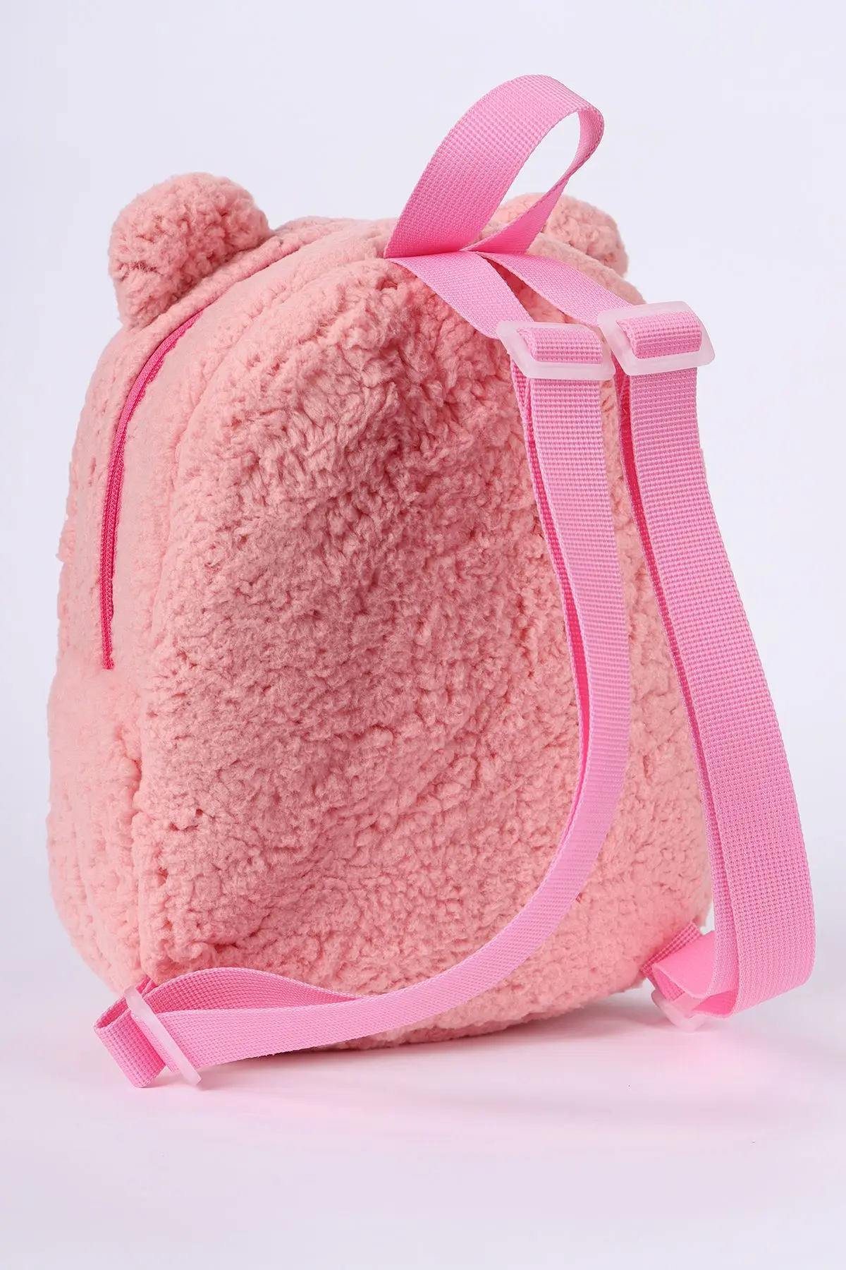 [İSTEDİĞİNİZ İSMİ YAZIYORUZ] - Teddy-Peluş Pembe 0-8 Yaş - Kreş, Anaokulu Çocuk Sırt Çantası