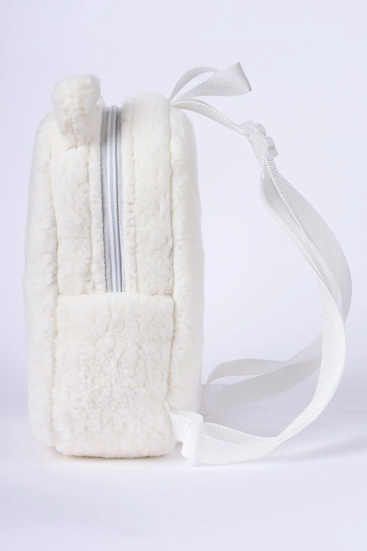 [İSTEDİĞİNİZ İSMİ YAZIYORUZ] - Teddy-Peluş Krem-Beyaz 0-8 Yaş - Kreş, Anaokulu Çocuk Sırt Çantası