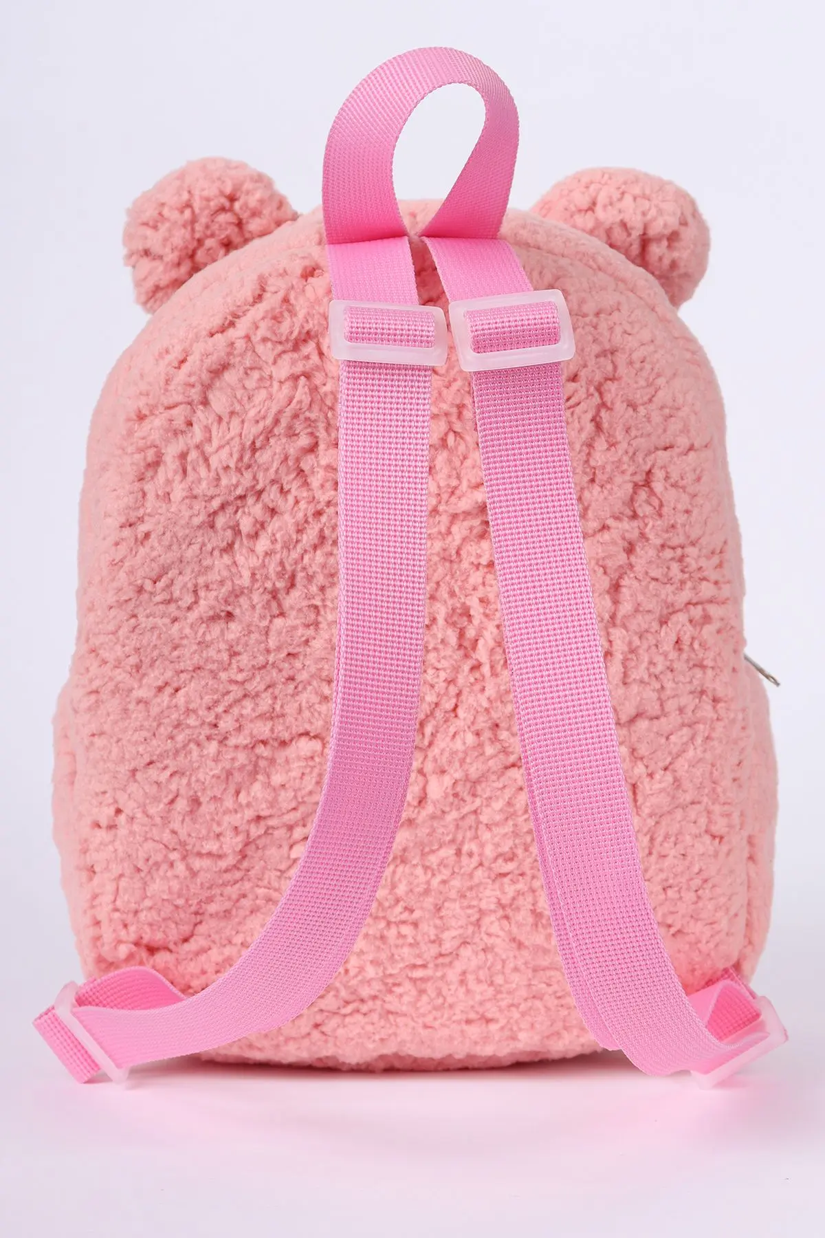 [İSTEDİĞİNİZ İSMİ YAZIYORUZ] - Teddy-Peluş Pembe 0-8 Yaş - Kreş, Anaokulu Çocuk Sırt Çantası