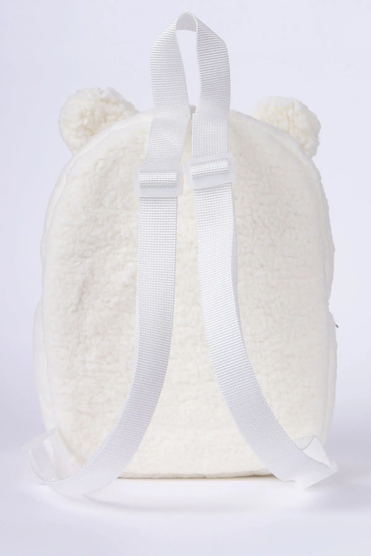 [İSTEDİĞİNİZ İSMİ YAZIYORUZ] - Teddy-Peluş Krem-Beyaz 0-8 Yaş - Kreş, Anaokulu Çocuk Sırt Çantası