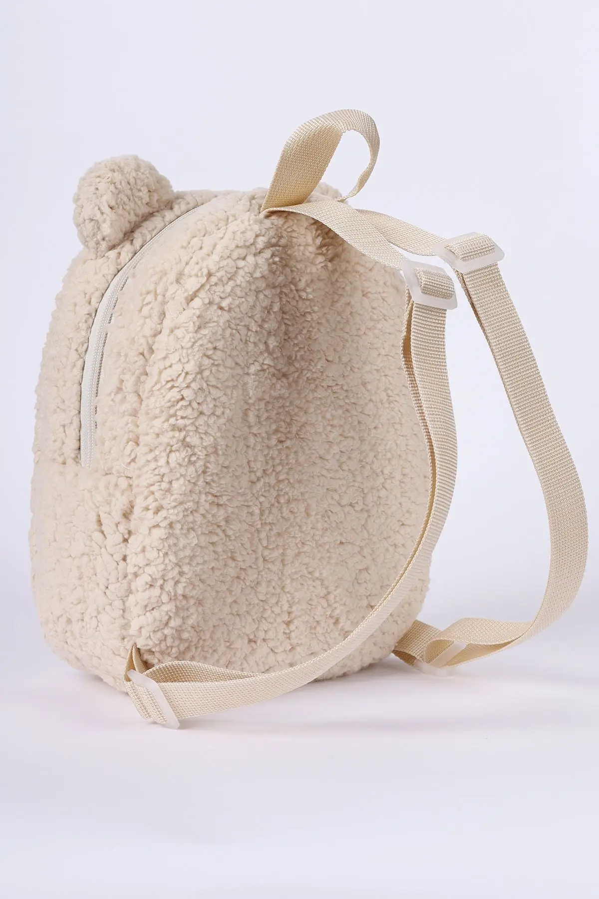 [İSTEDİĞİNİZ İSMİ YAZIYORUZ] - Teddy-Peluş Bej 0-8 Yaş - Kreş, Anaokulu Çocuk Sırt Çantası