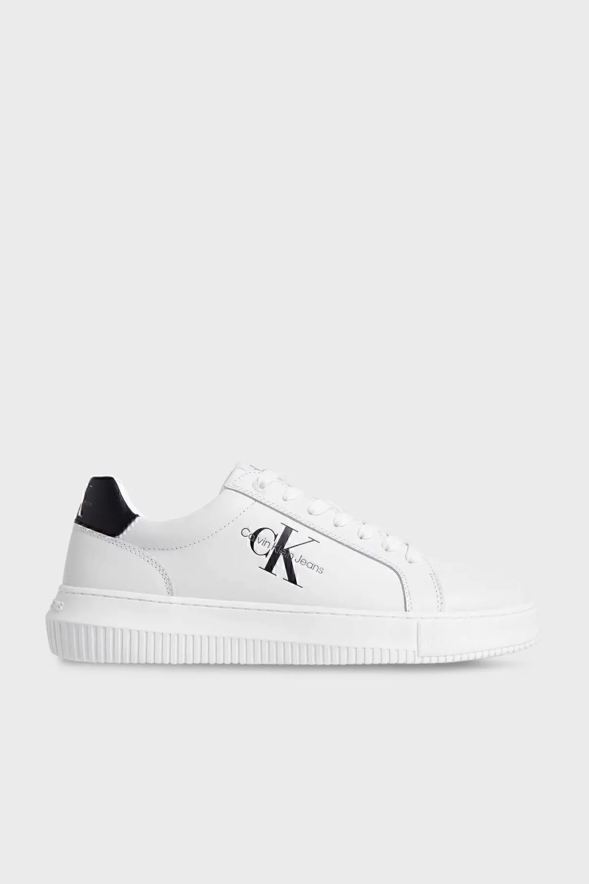 Calvin Klein Deri Logolu Sneaker Ayakkabı YM0YM006810LD Erkek AYAKKABI