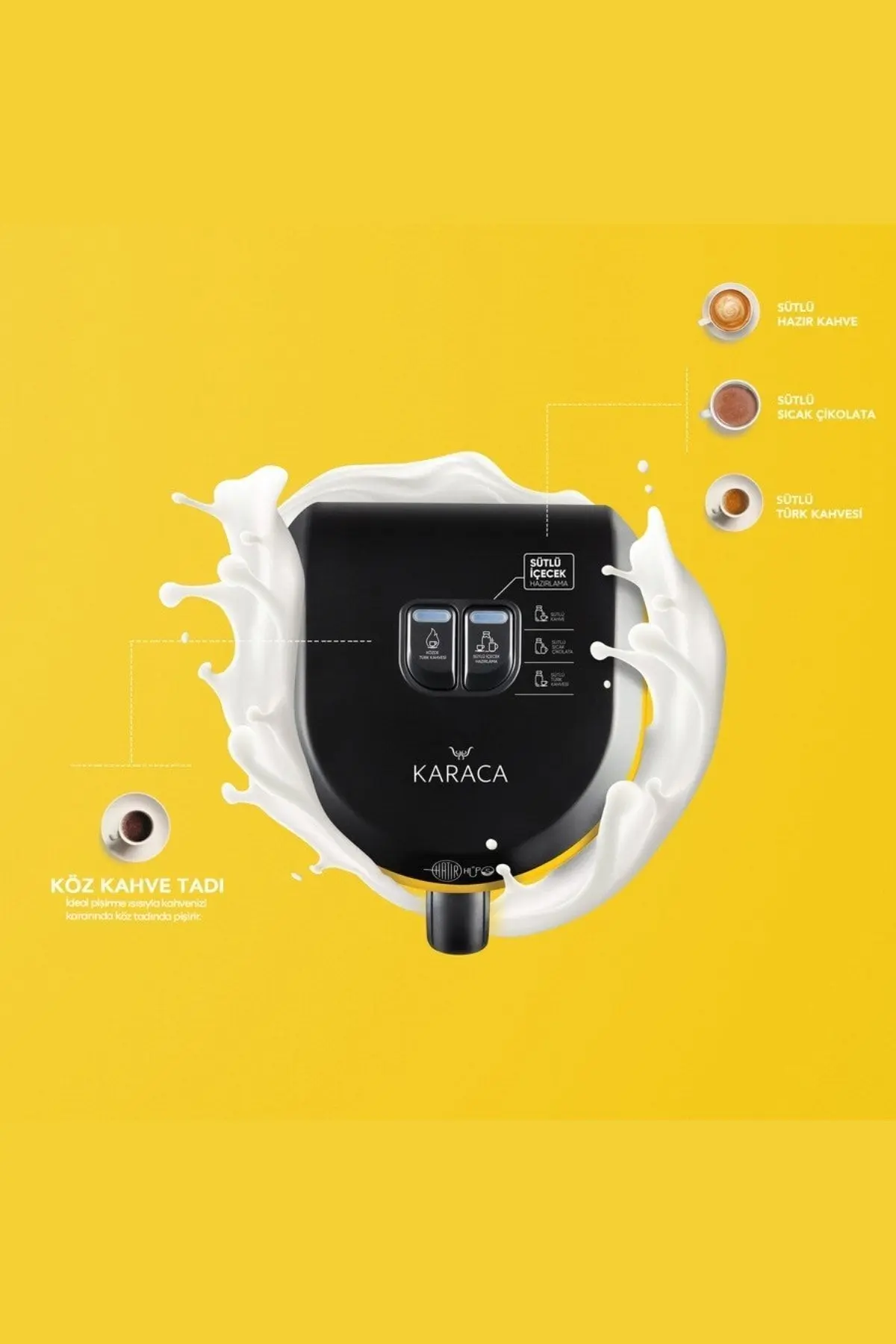 Hatır Hüps Sütlü Türk Kahve Makinesi Sarı
