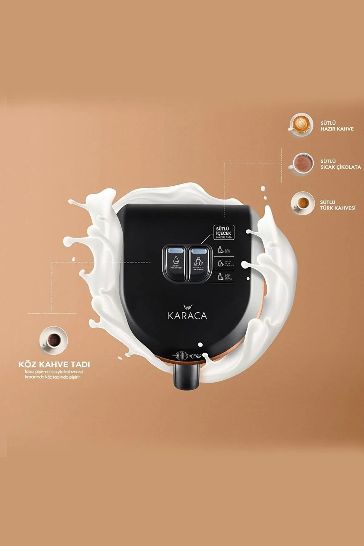 Hatır Hüps Sütlü Türk Kahve Makinesi Bronz