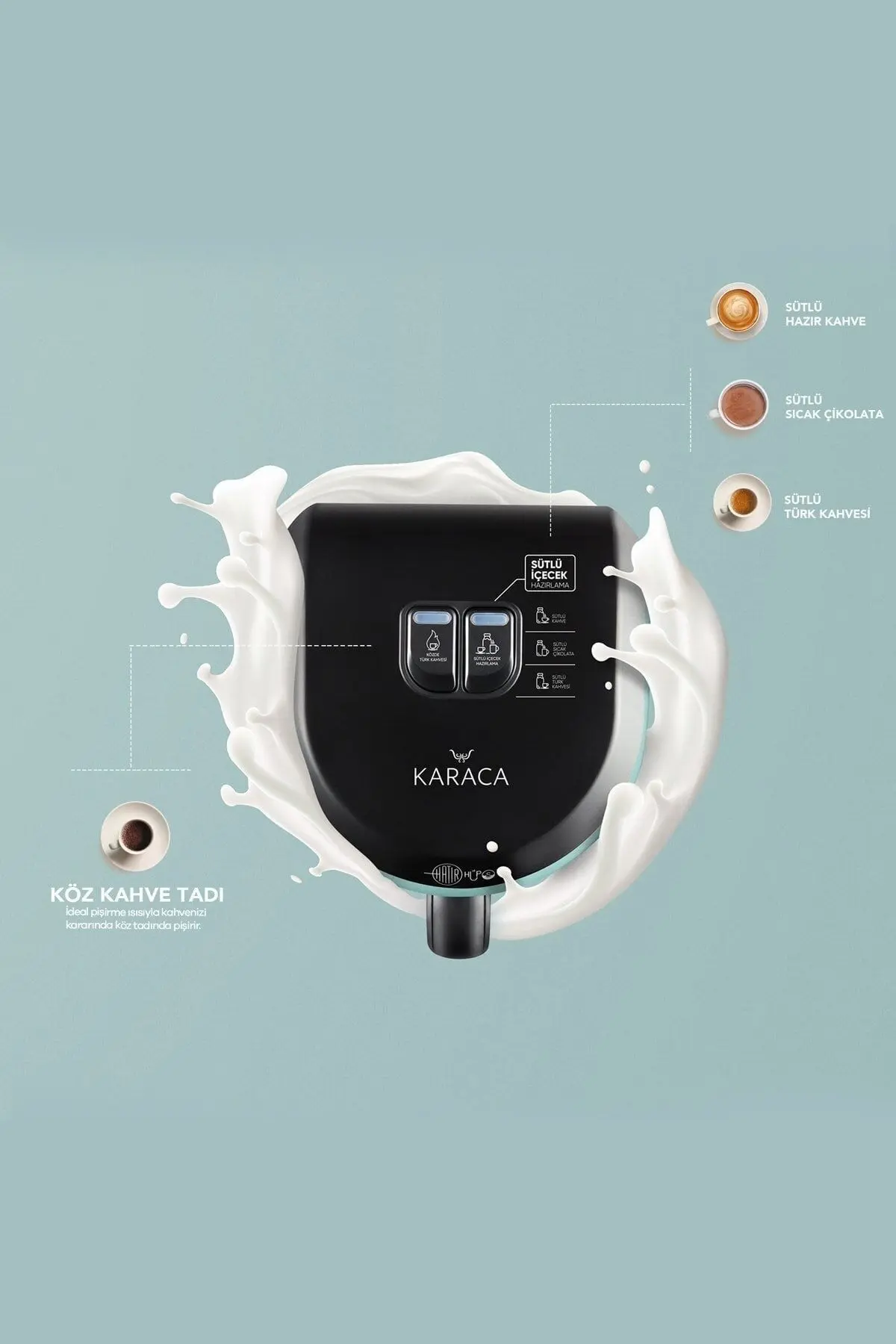 Hatır Hüps Sütlü Türk Kahve Makinesi Aqua Green