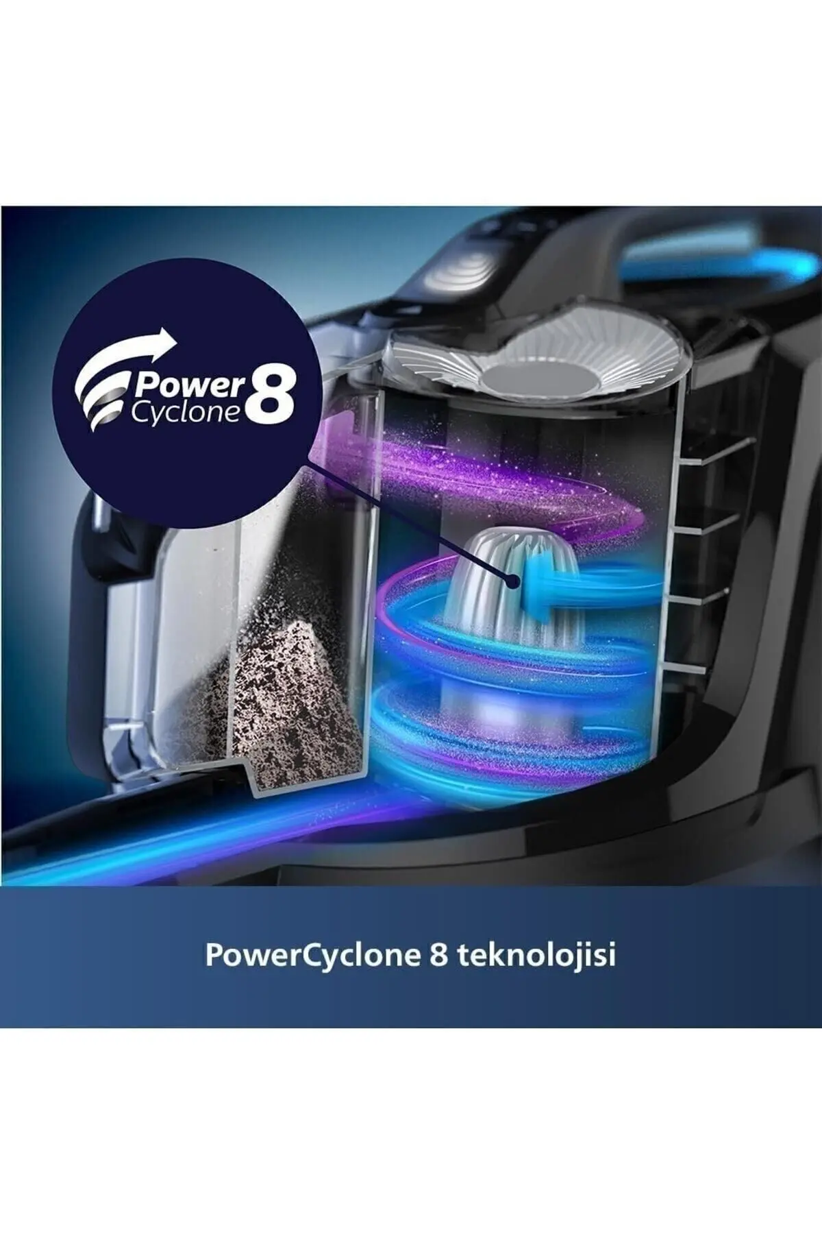 Marathon Daily Toz Torbasız Süpürge, PowerCyclone8, AllergyLock, TriActive+ Başlık, XB7151/07