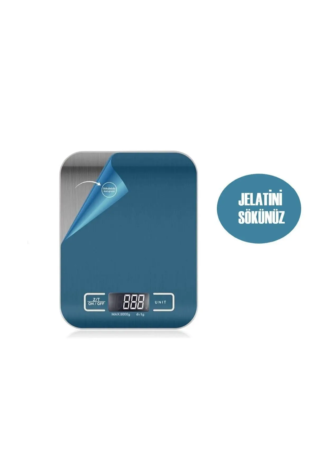 Lüx Dijital Mutfak Terazisi 5 Kg Paslanmaz Çelik Mutfak Tartısı Pil Hediyeli