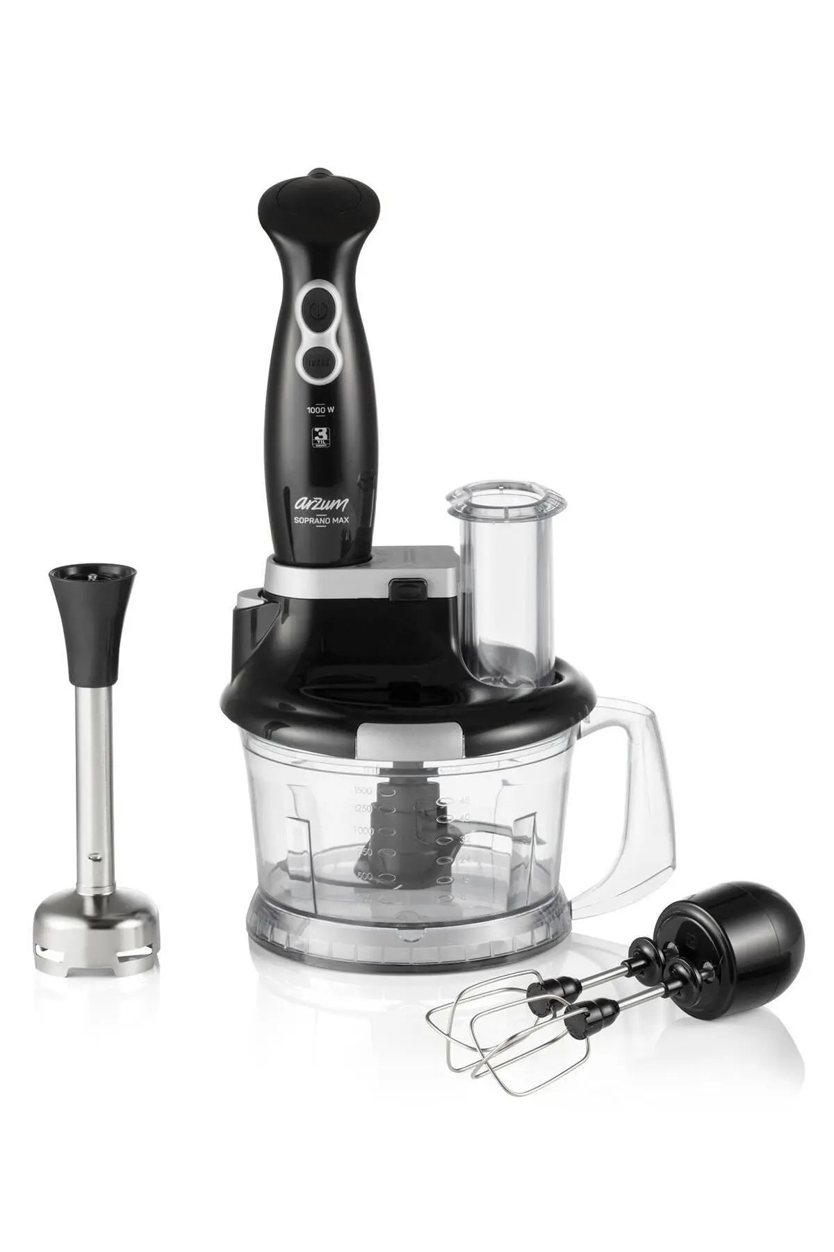 Arzum Ar1004 Soprano Max Multi Siyah 1000 W Blender Seti