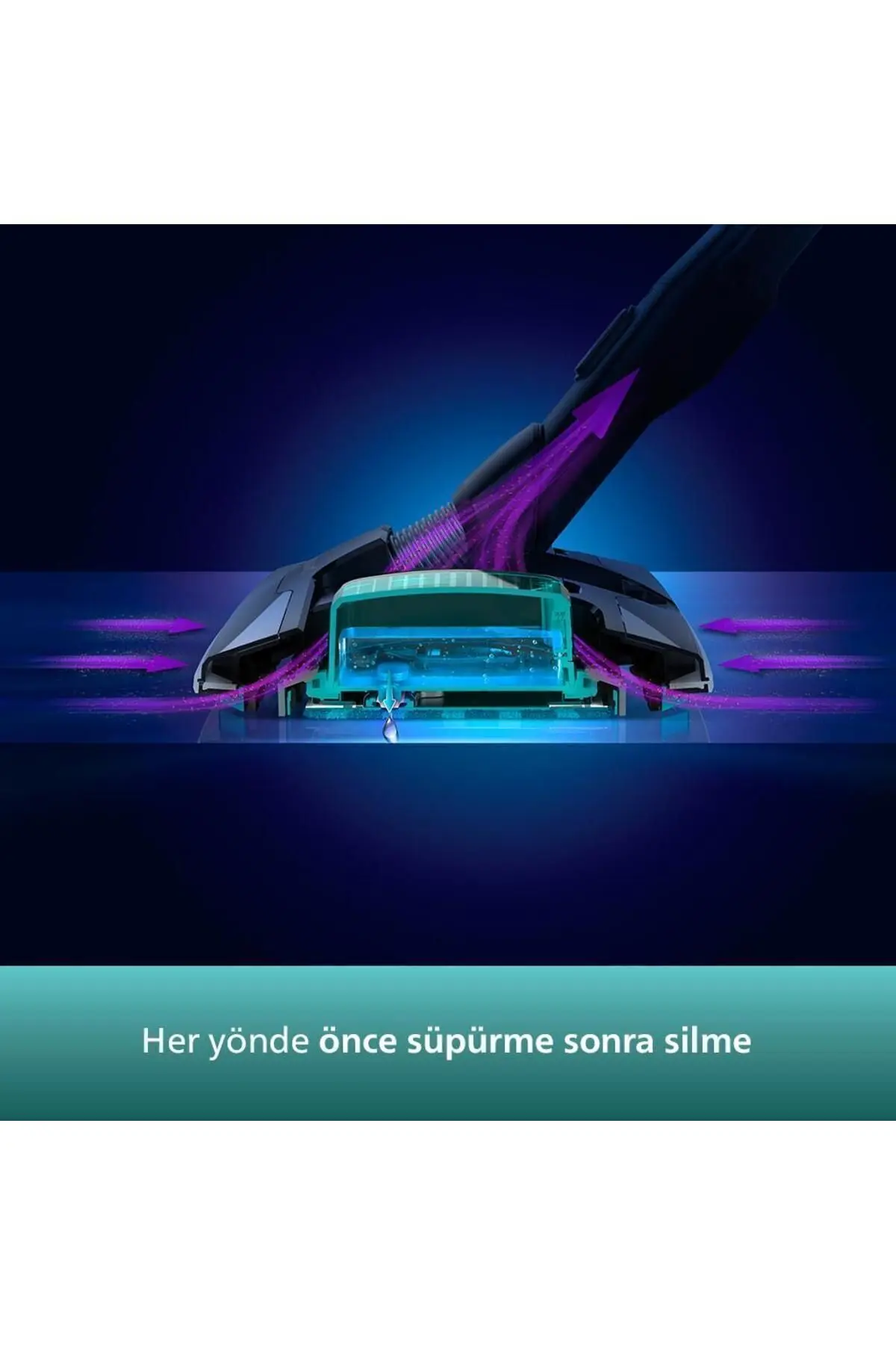 Speedpro Max Aqua Plus Kablosuz Dikey Süpürge, Aqua Başlık, Led Başlık,  XC8349/01