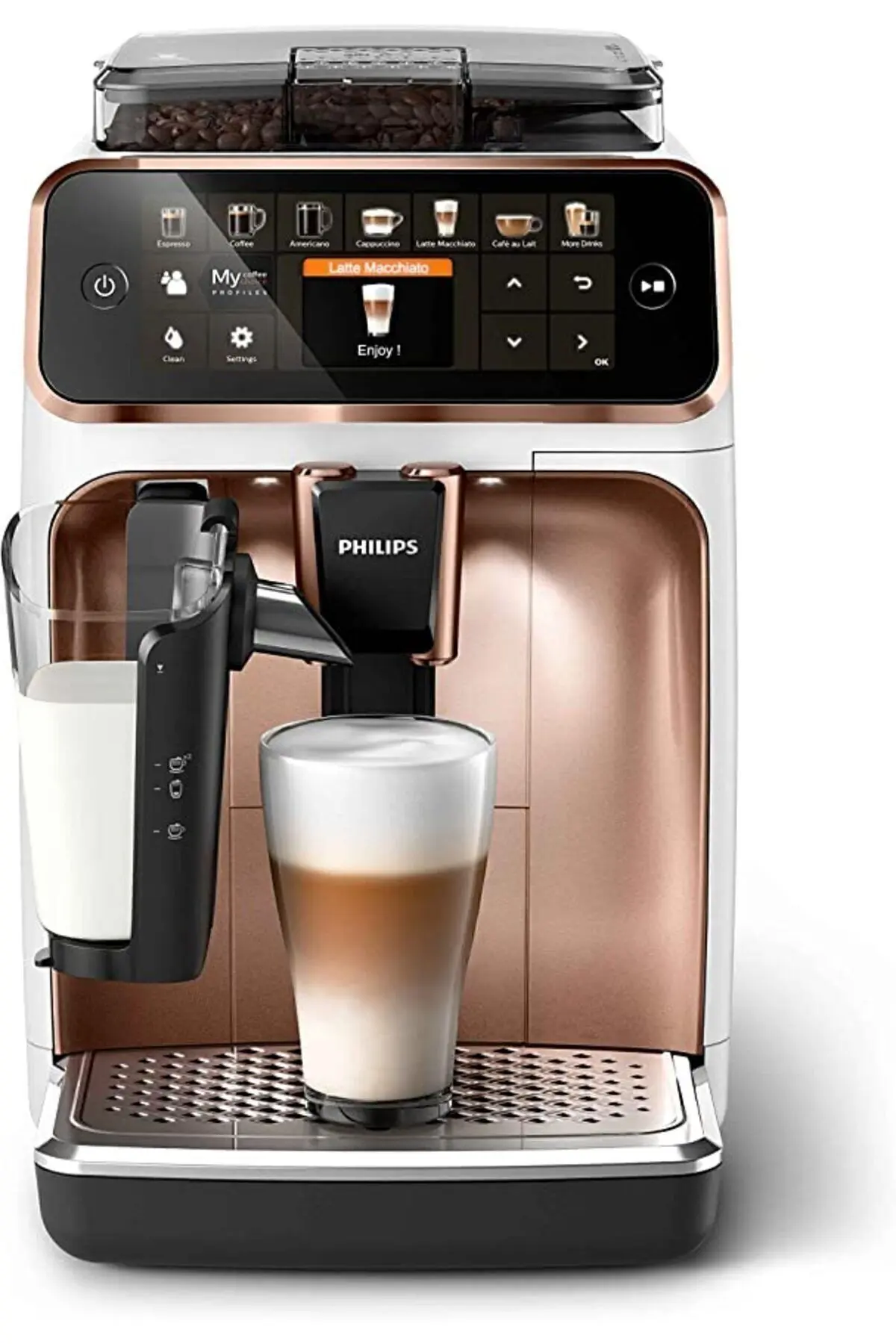 Philips LatteGo Tam Otomatik Espresso Makinesi, Tek Dokunuşla 12 Çeşit İçecek, EP5443/70