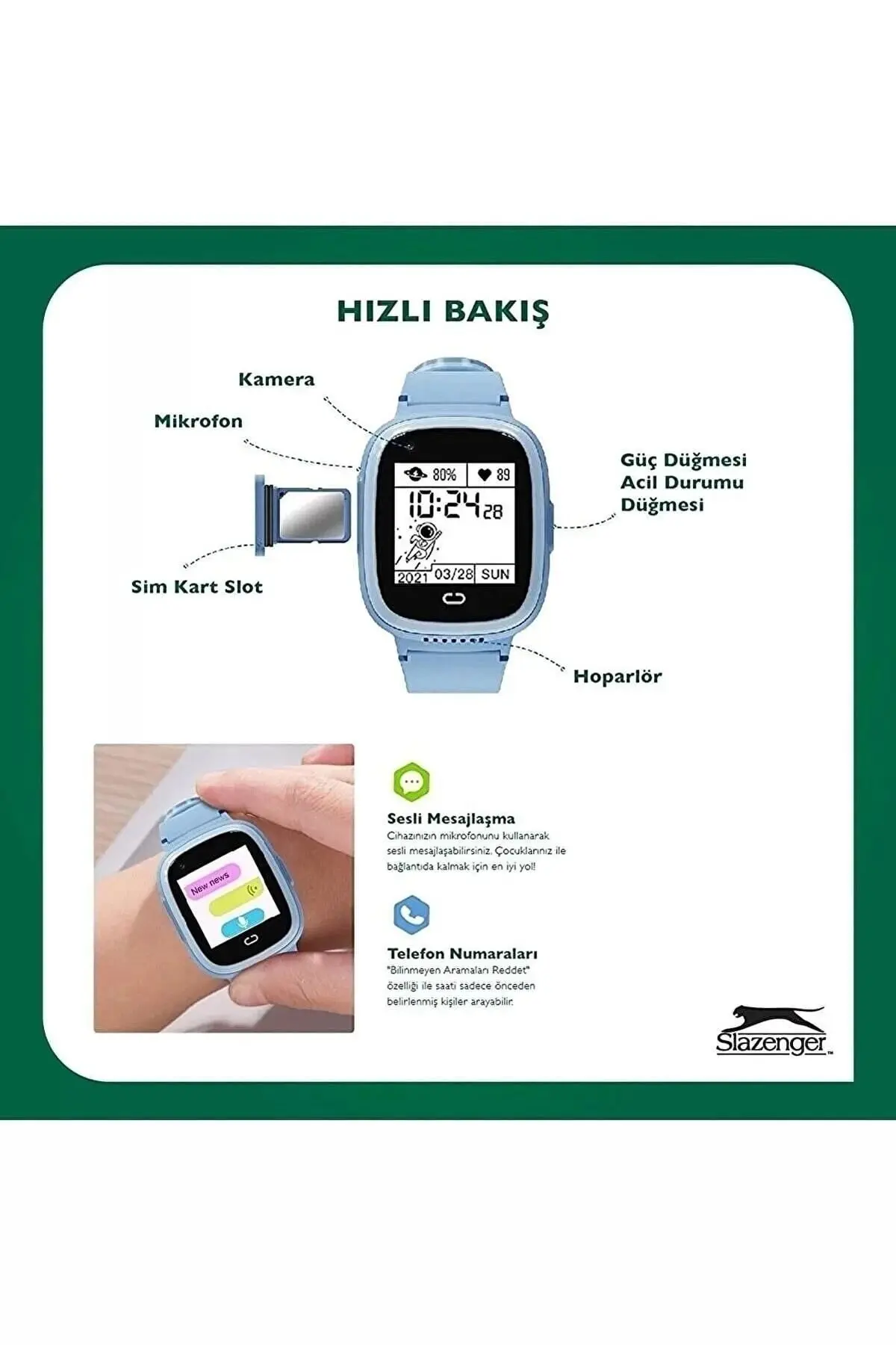 Akıllı Çocuk Saati 4g Sim Kart Destekli Görüntülü Görüşme Özelliği