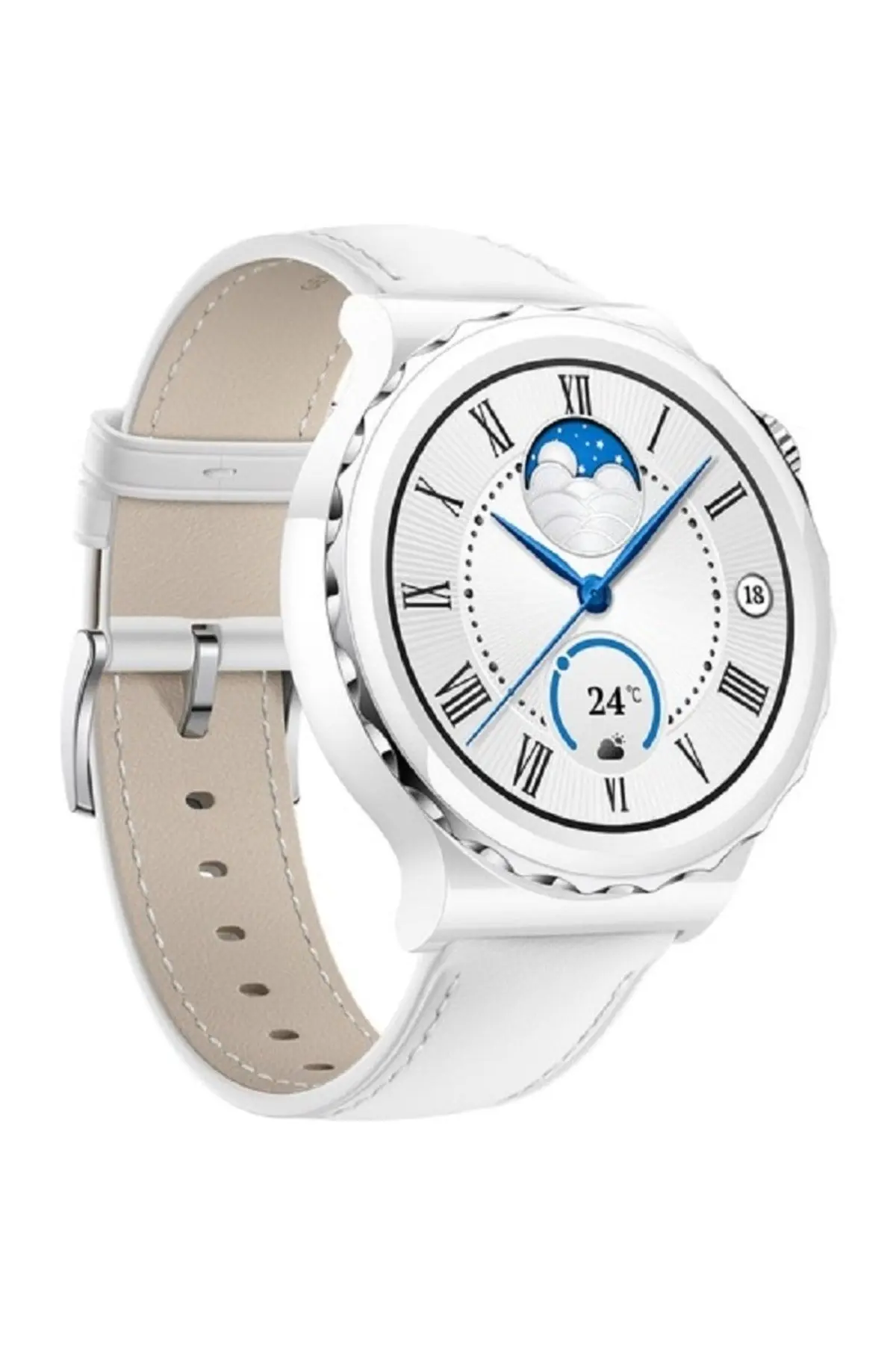 Huawei Beyaz Huaweı Watch Gt3 Pro 43mm (SERAMİK KASA - BEYAZ DERİ KAYIŞ) Beyaz Beyaz 2 Yıl 200-300 mAh 43