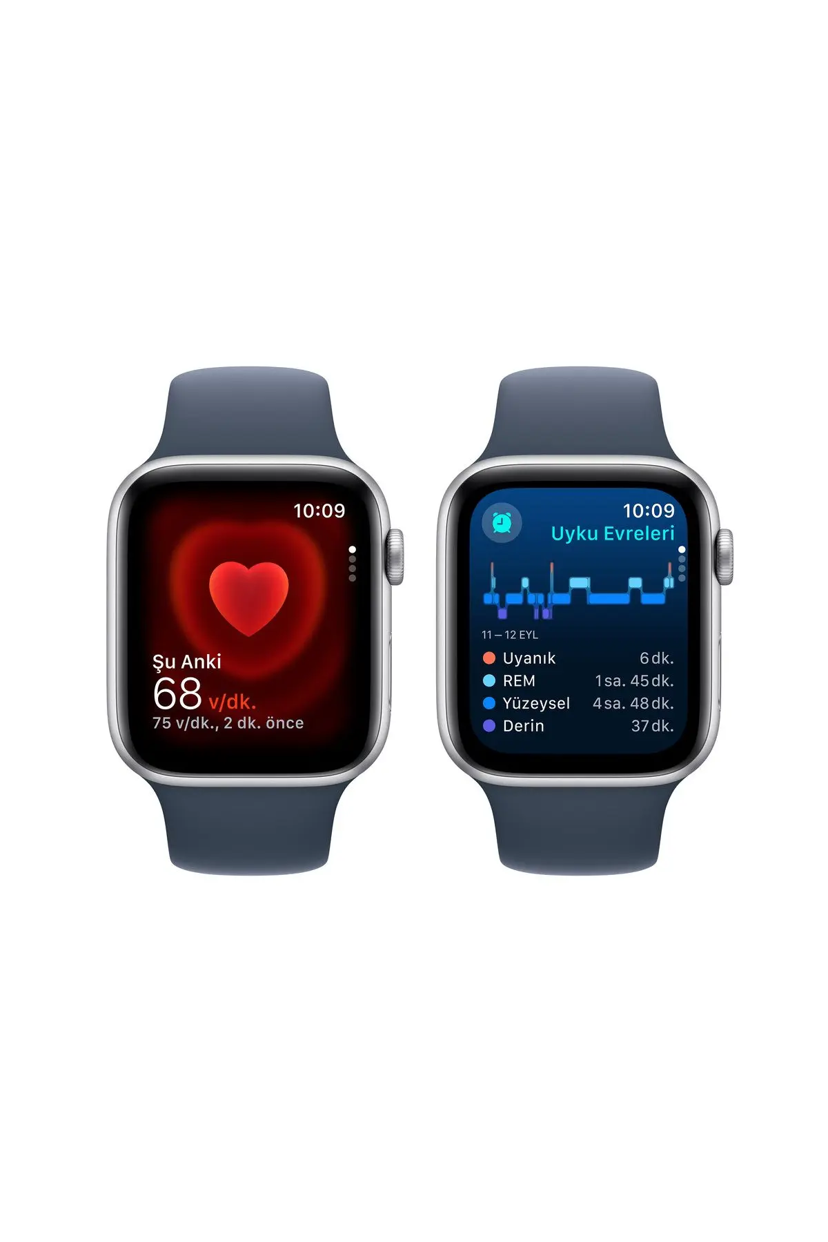 Watch SE GPS 44mm Gümüş Alüminyum Kasa ve Fırtına Mavisi Spor Kordon - S/M