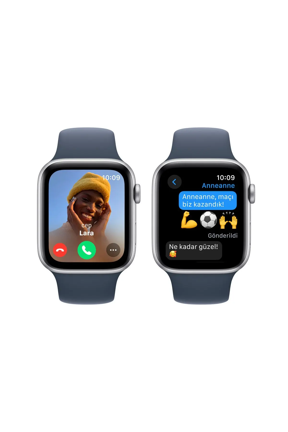 Watch SE GPS 44mm Gümüş Alüminyum Kasa ve Fırtına Mavisi Spor Kordon - S/M