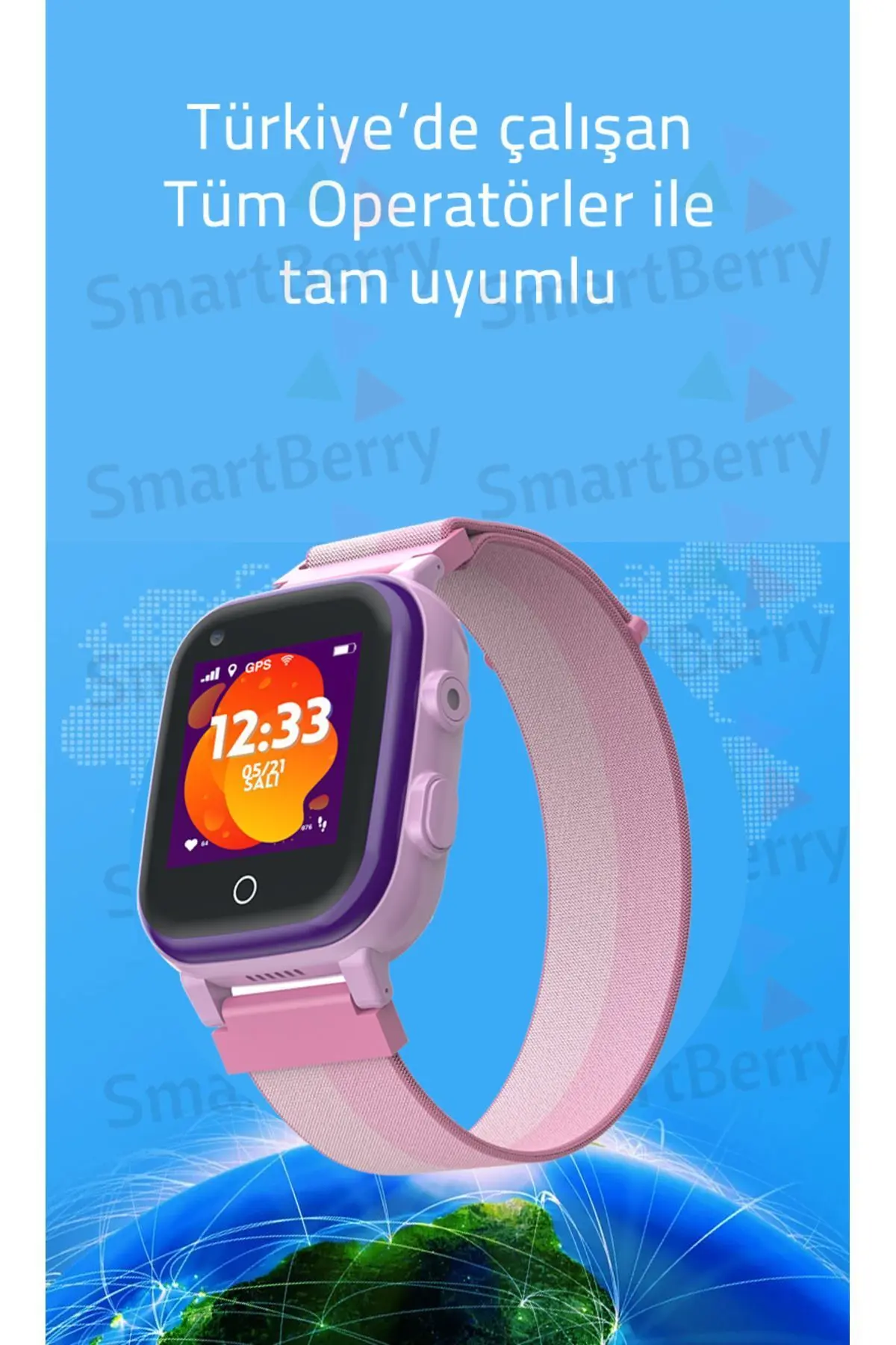 Z40 Görüntülü Görüşme Yüz Tanıma Gps Wıfı Konum Akıllı Çocuk Takip Saati Sim Kartlı - Siyah