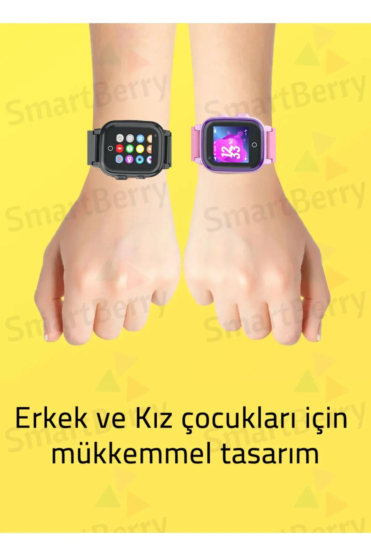 Z40 Görüntülü Görüşme Yüz Tanıma Gps Wıfı Konum Akıllı Çocuk Takip Saati Sim Kartlı - Siyah