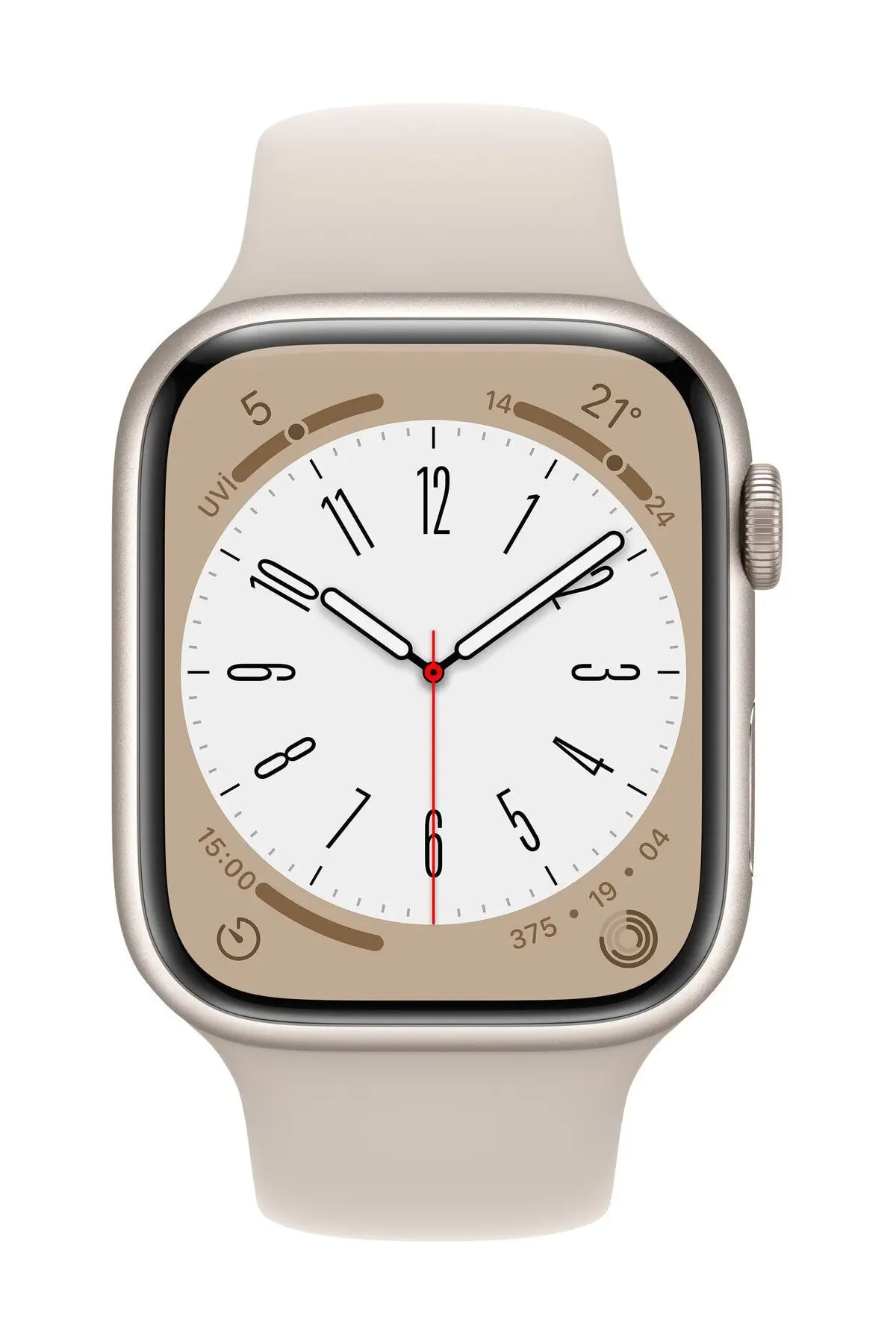 Watch Series 8 45mm GPS Yıldız Işığı Alüminyum Kasa ve Spor Kordon (Apple Türkiye Garantili)