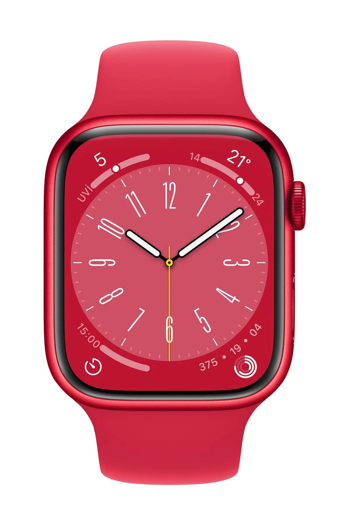 Watch Series 8 45mm GPS Kırmızı Alüminyum Kasa ve Spor Kordon - Regular (Apple Türkiye Garantili)