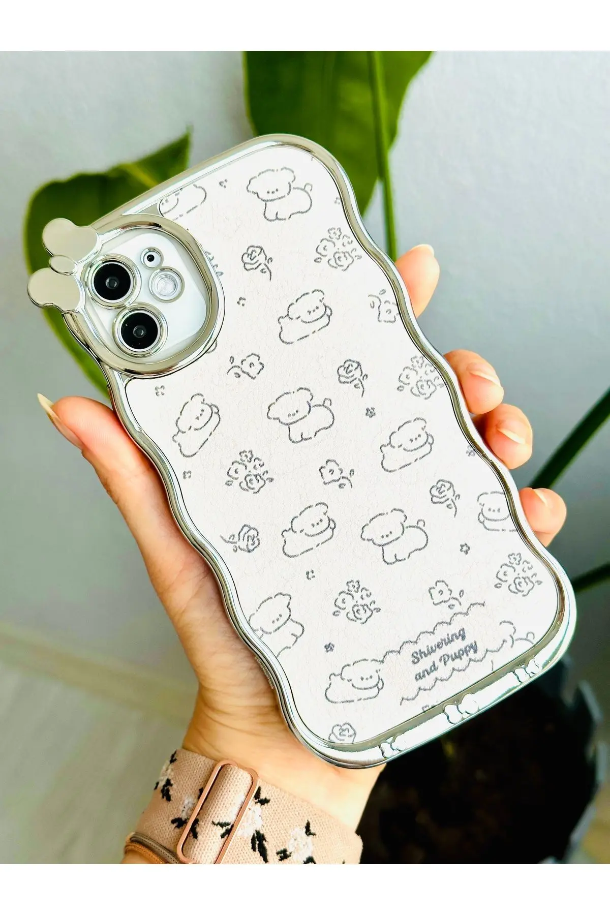 Iphone 11 Uyumlu 3d Oyuncak Kurdele Puppy Kaplama Tasarımlı Yumuşak Silikon Kılıf