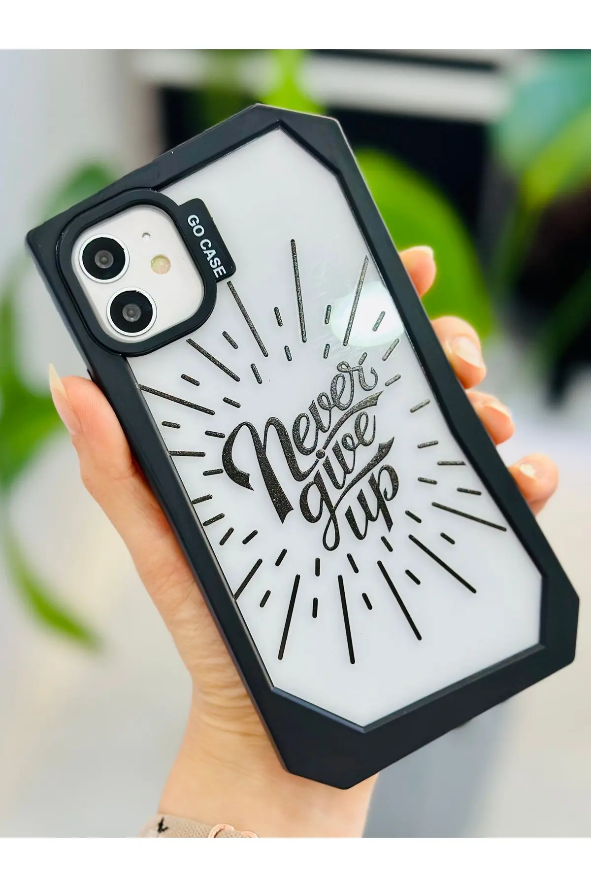 Iphone 11 Uyumlu Kenarı  Asimetrik  Baskı  Tasarımlı Yumuşak Silikon Kılıf