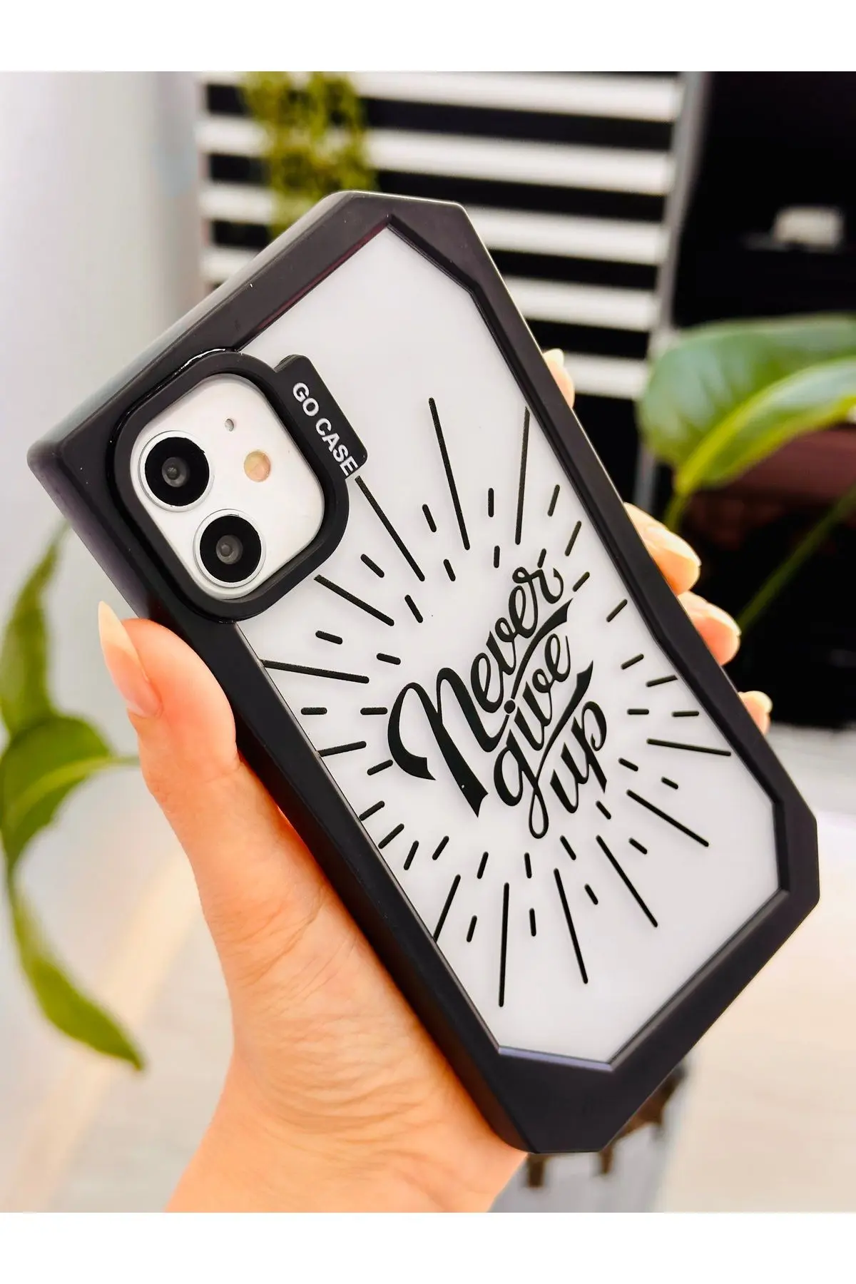 Iphone 11 Uyumlu Kenarı  Asimetrik  Baskı  Tasarımlı Yumuşak Silikon Kılıf